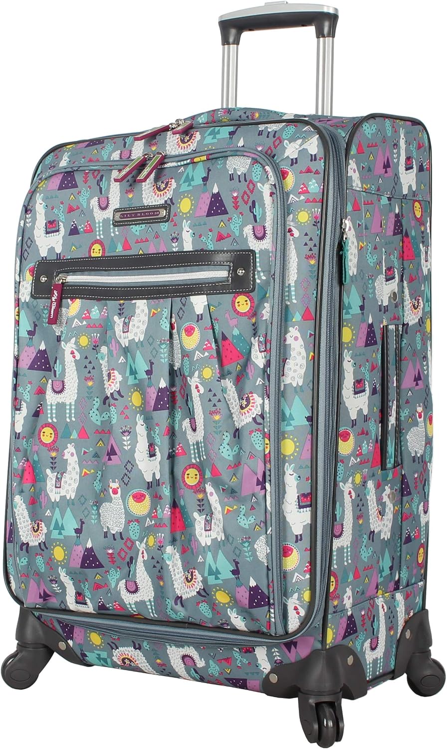 Lily Bloom - Equipaje con diseño estampado de 24 pulgadas, maleta s...