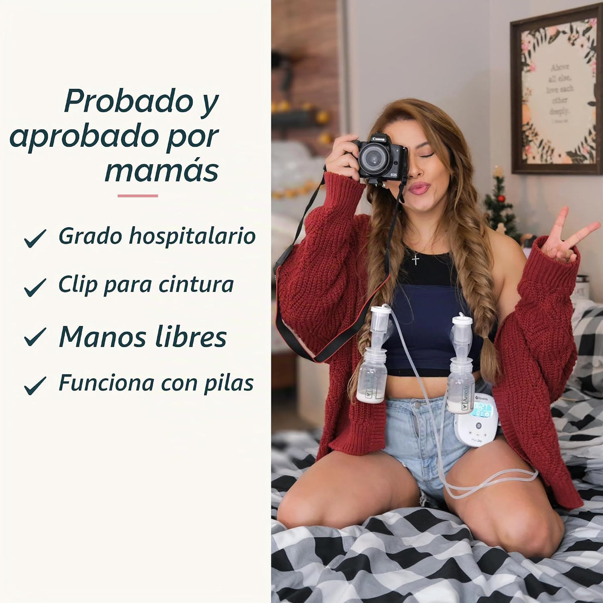 Ameda MYA Joy Extractor de leche eléctrico doble portátil | Grado h...