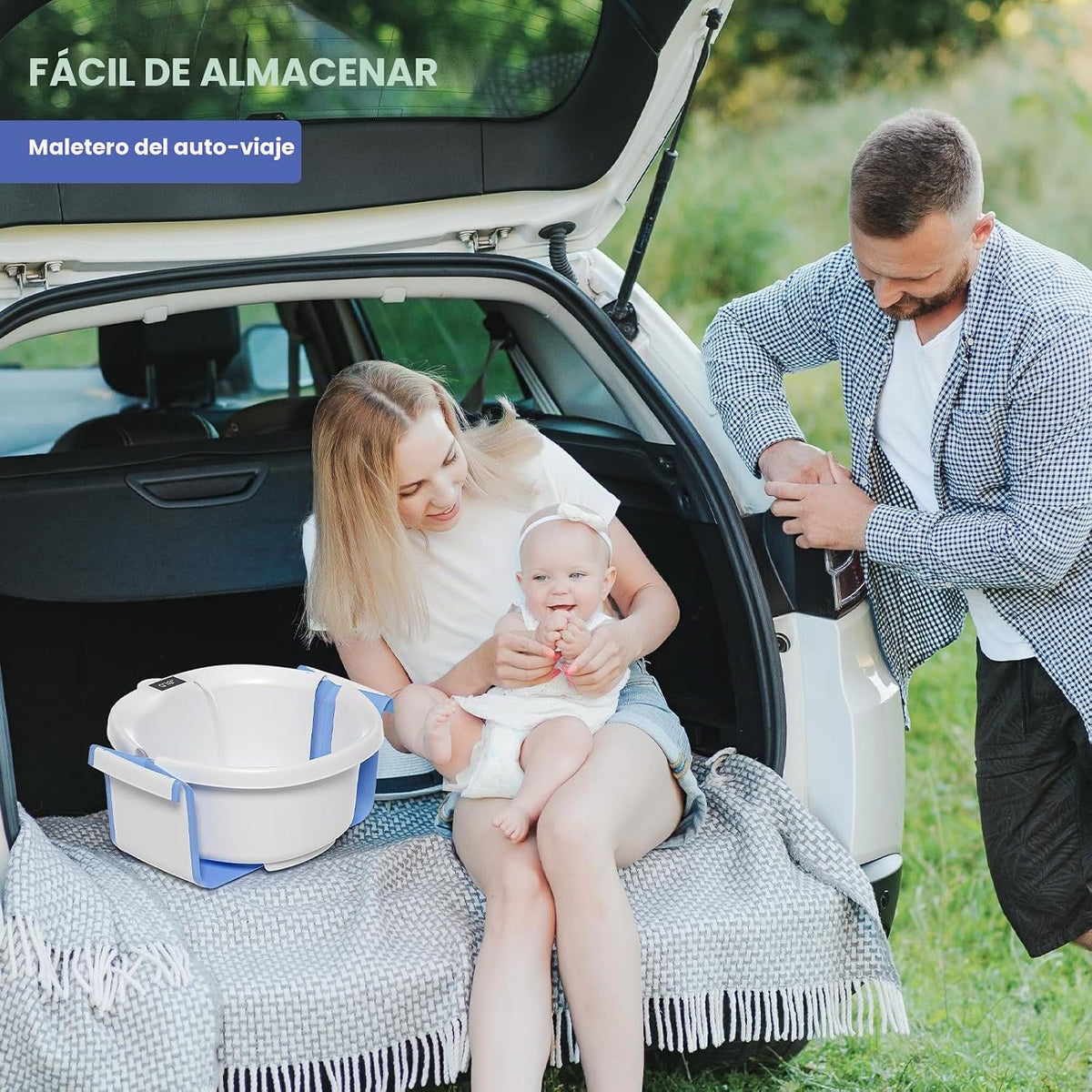 Bañera plegable para bebés, bañeras para bebés recién nacidos con c...