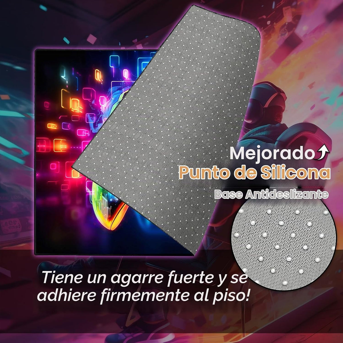 Alfombra de área de juegos para adolescentes, tapete transparente d...