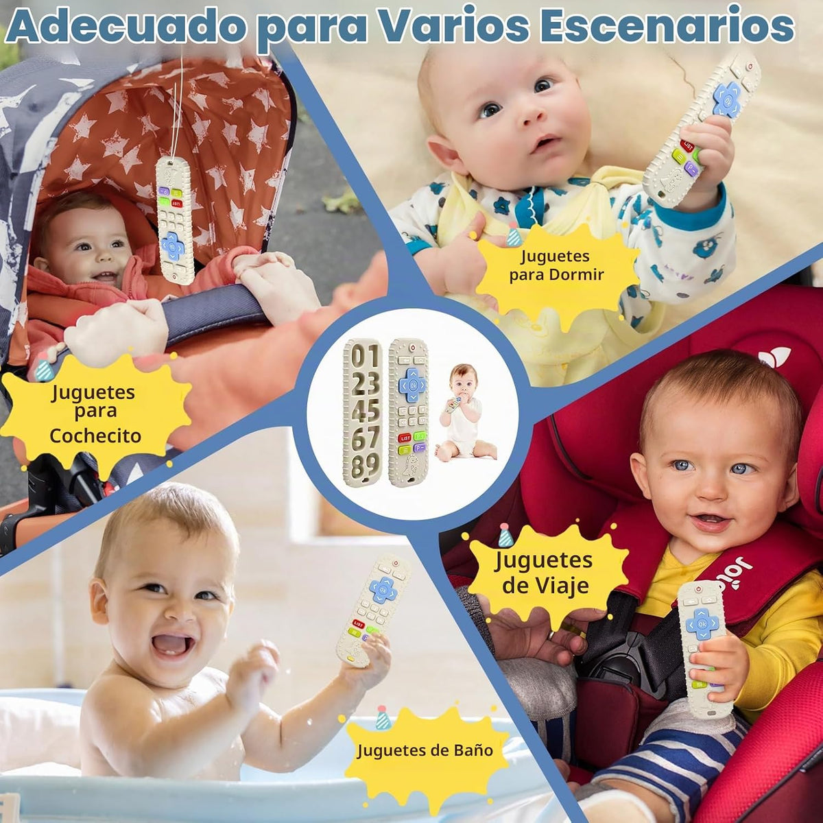 Mordedores para aliviar la dentición, juguetes para bebés de 3 a 6...