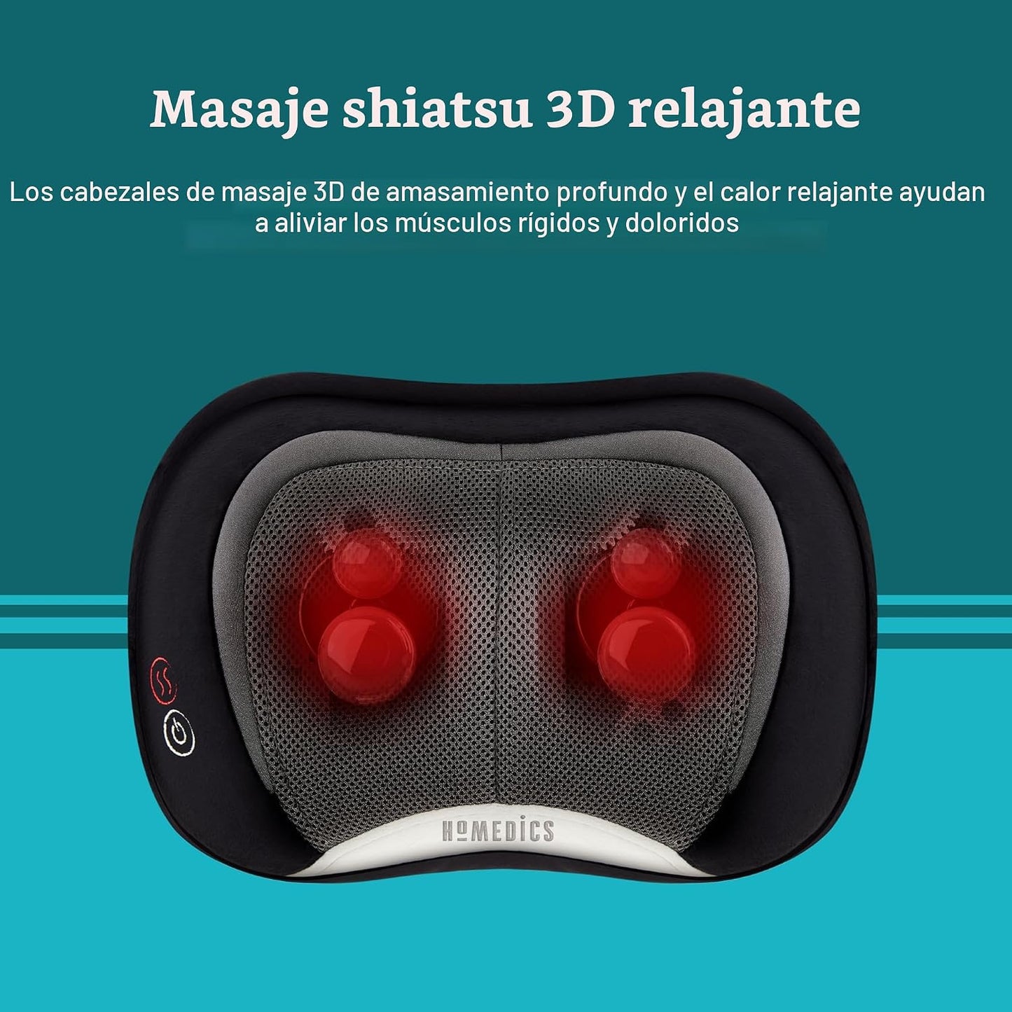 Homedics 3D Shiatsu Masajeador de cuerpo completo con vibración ter...