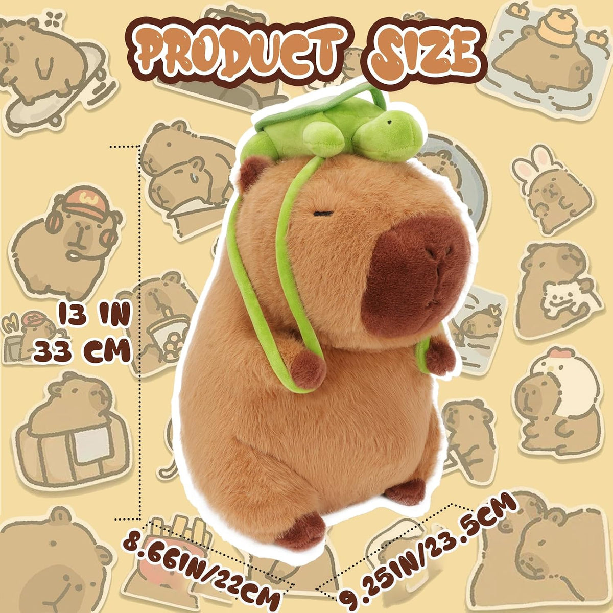 CHDBLOCK Juguete de Peluche Capybara - Animal de Peluche Capybara L...