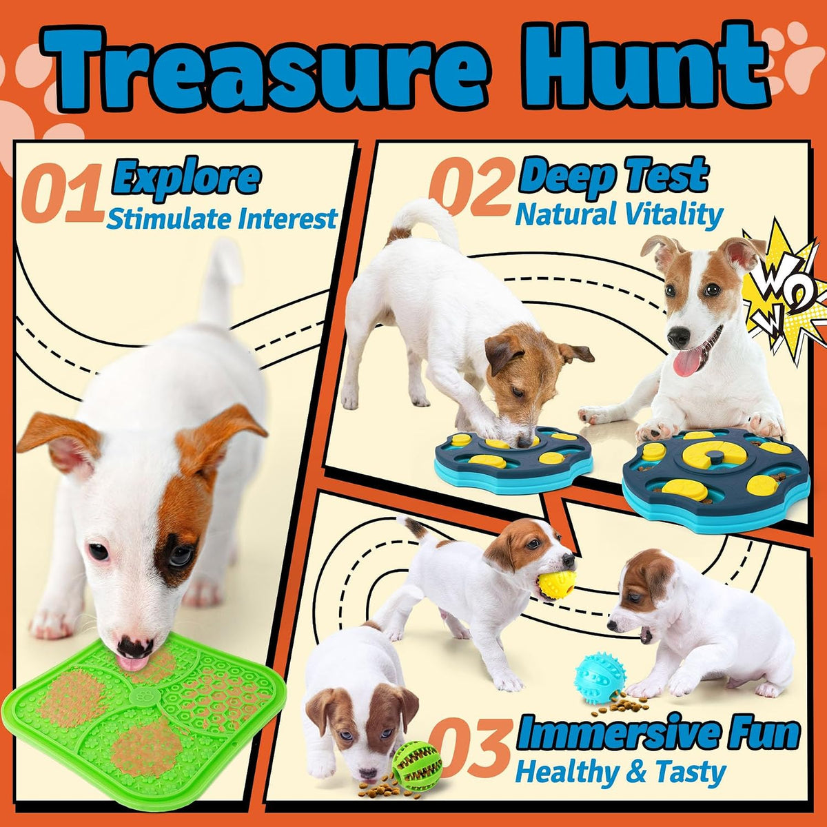 Forfon Juego de 9 Piezas de Juguetes Rompecabezas para Perros Todo...