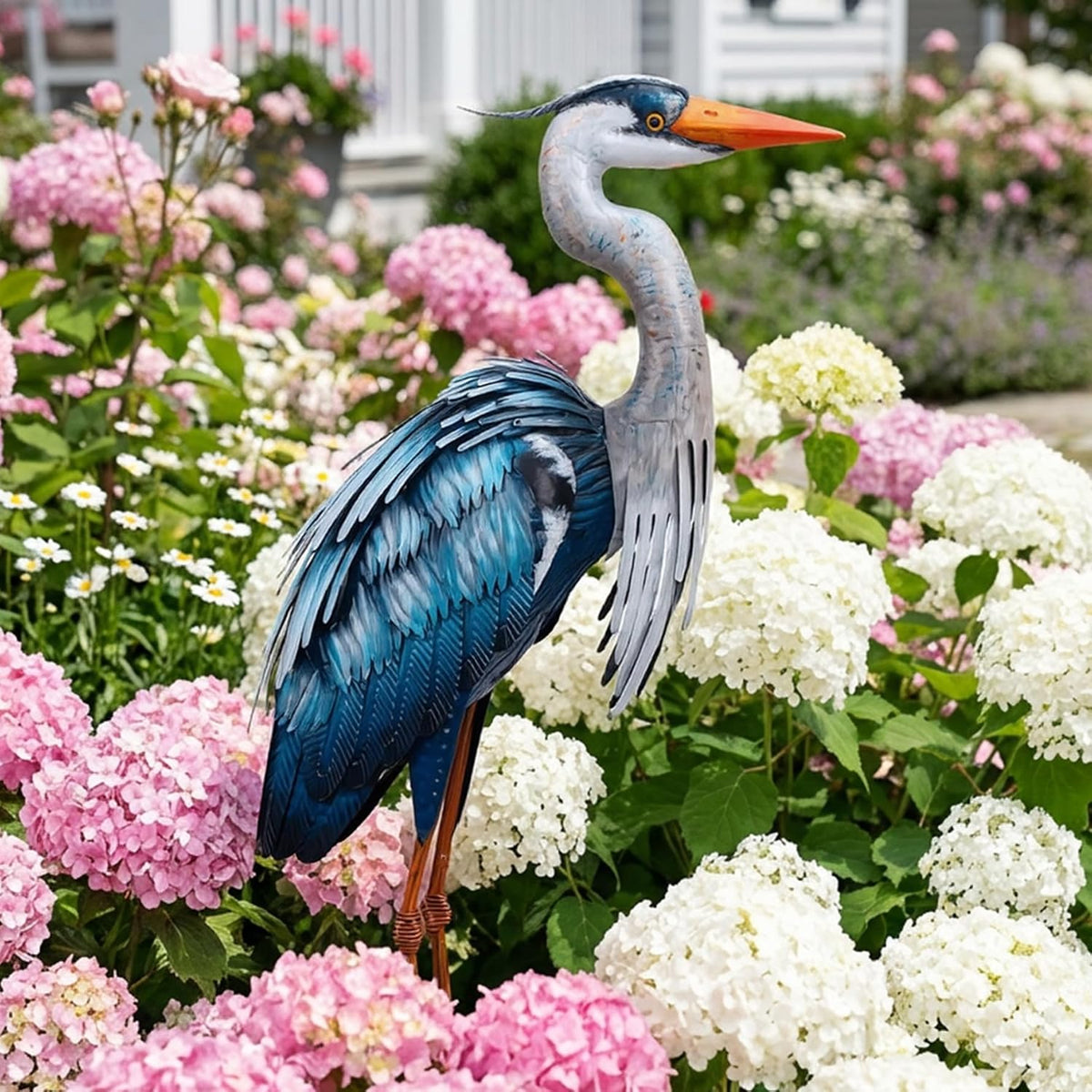 chisheen Estatuas de garza al aire libre, decoración de jardín, est...