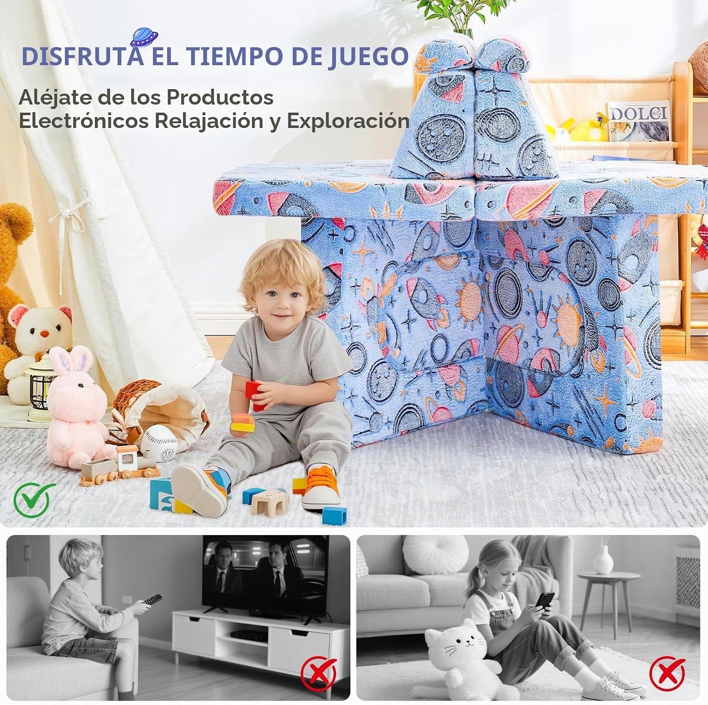IFNOW Sofá de juego modular para niños, sofá para niños pequeños, s...