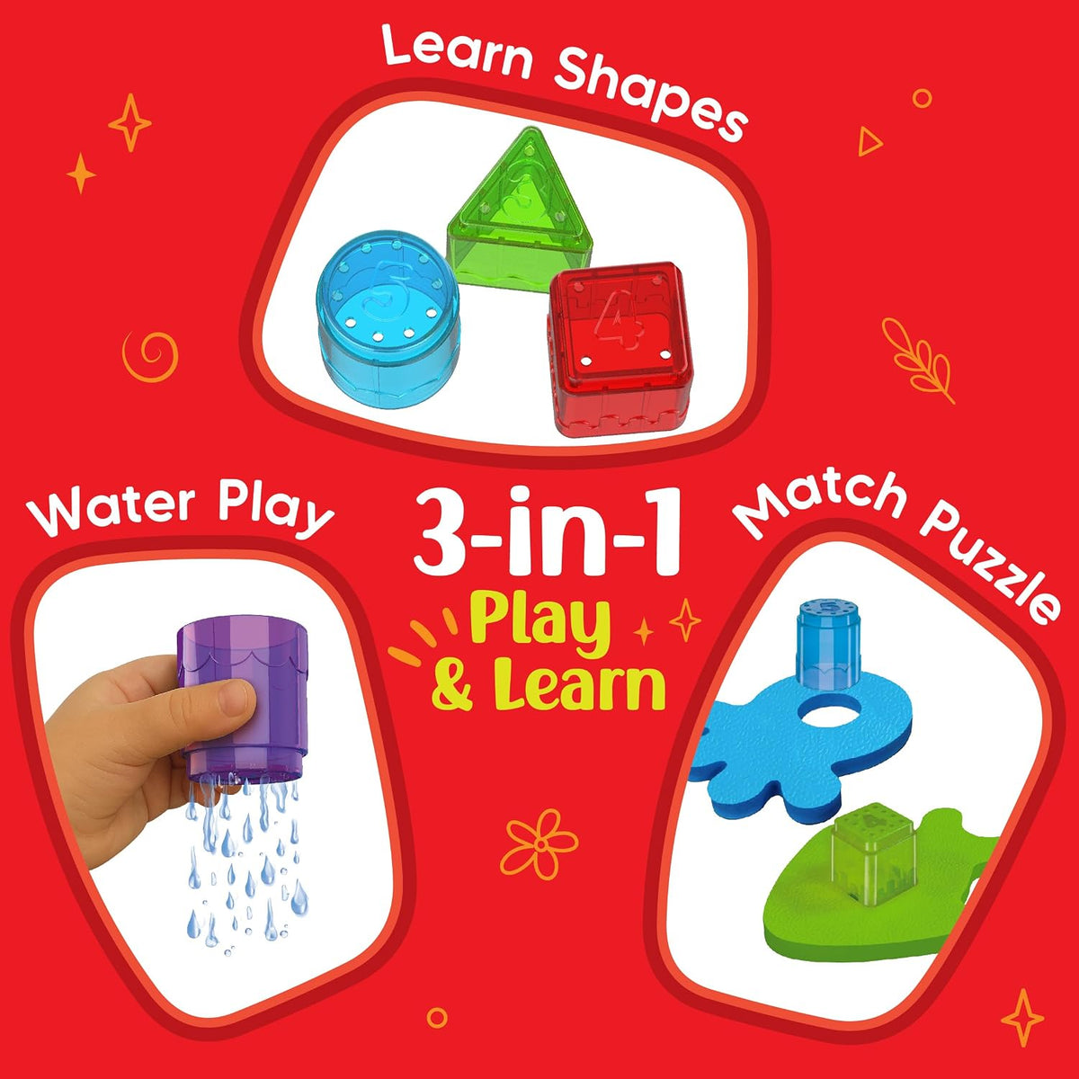 Imagimake Floating Bath Buddies | Juguetes de baño Leaps &amp; Boun...
