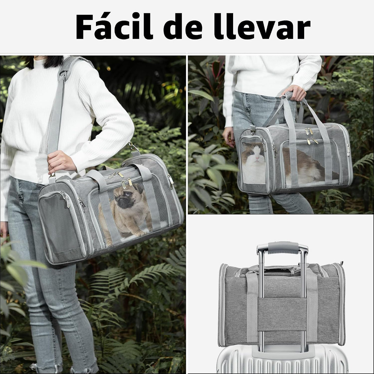 LEHNI Transportador de gato de lados blandos\/perros\/mascotas | Pa...