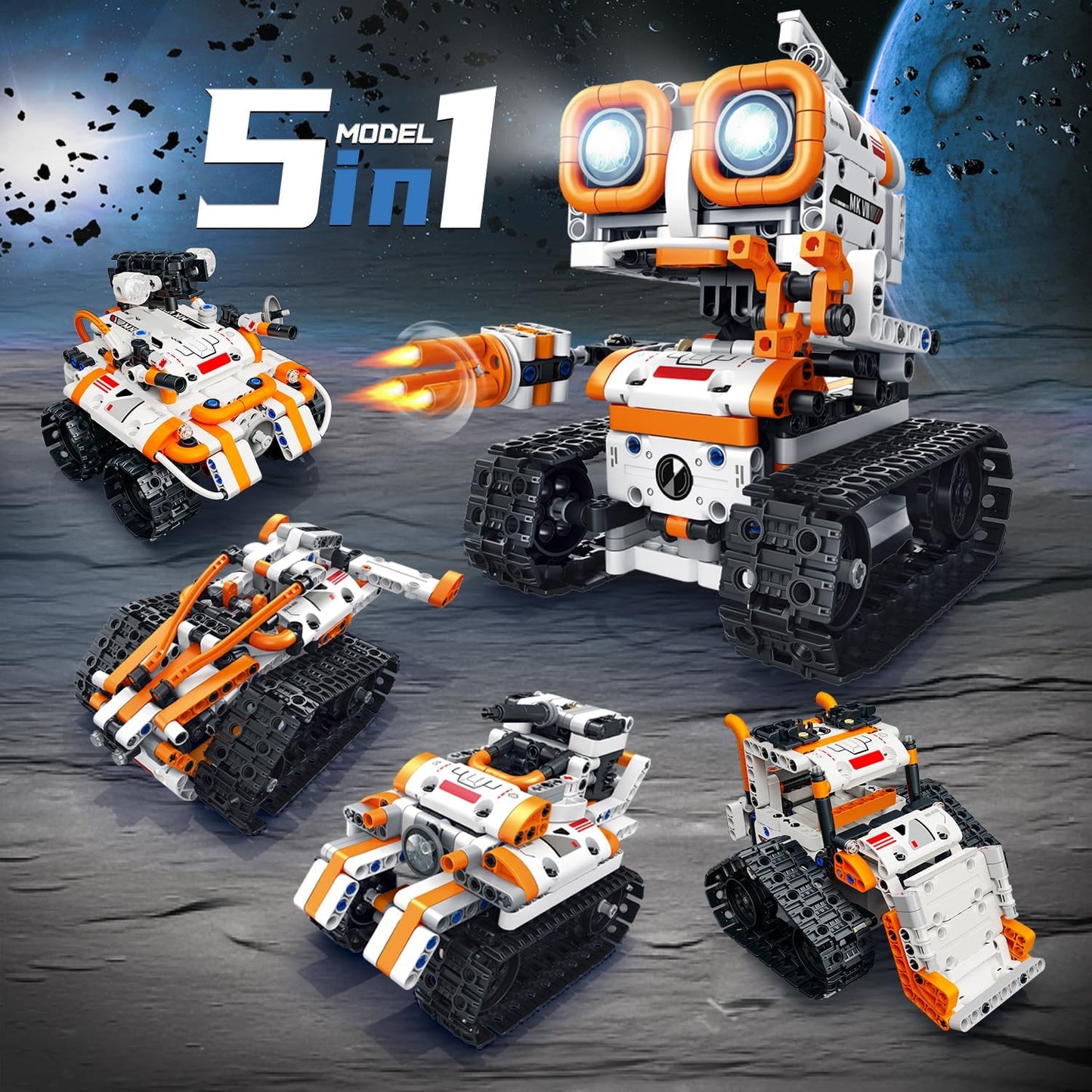 Kit de construcción de robótica STEM 5 en 1, 560 piezas de bloques...