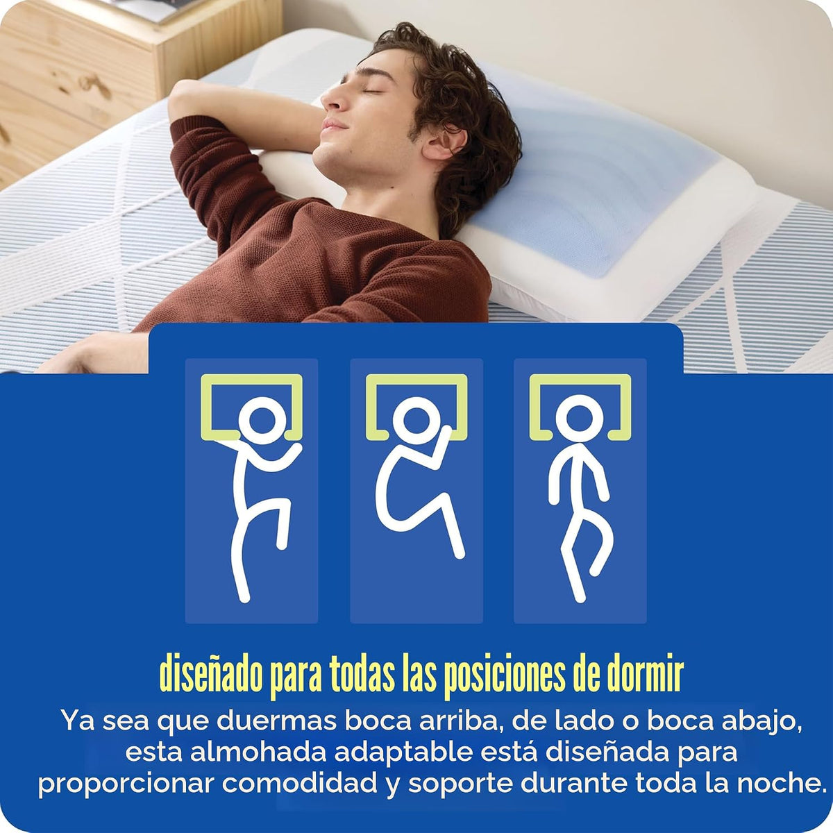 Almohada de espuma viscoelástica de gel refrescante Sealy Dreamlife...