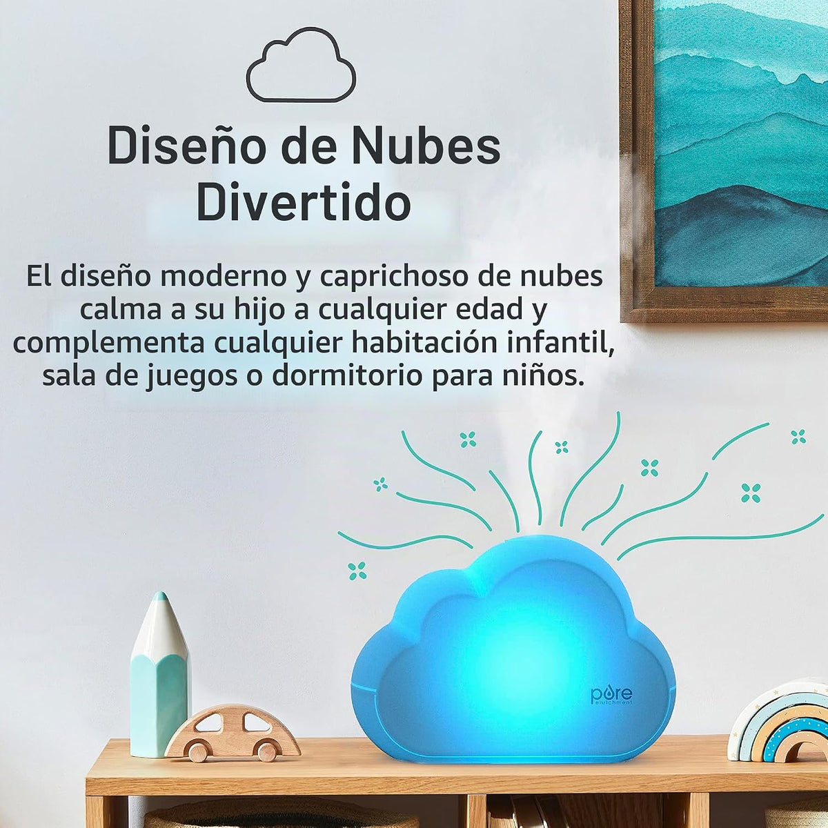 Pure Enrichment PureBaby Cloud - Humidificador ultrasónico de niebl...