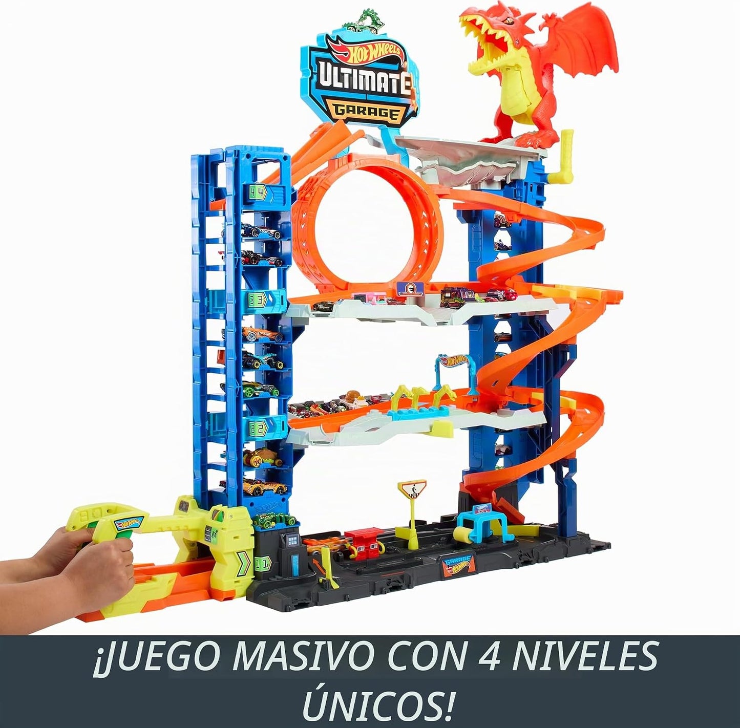 Hot Wheels City Ultimate Garage Set de Juego con 2 Coches Fundidos,...