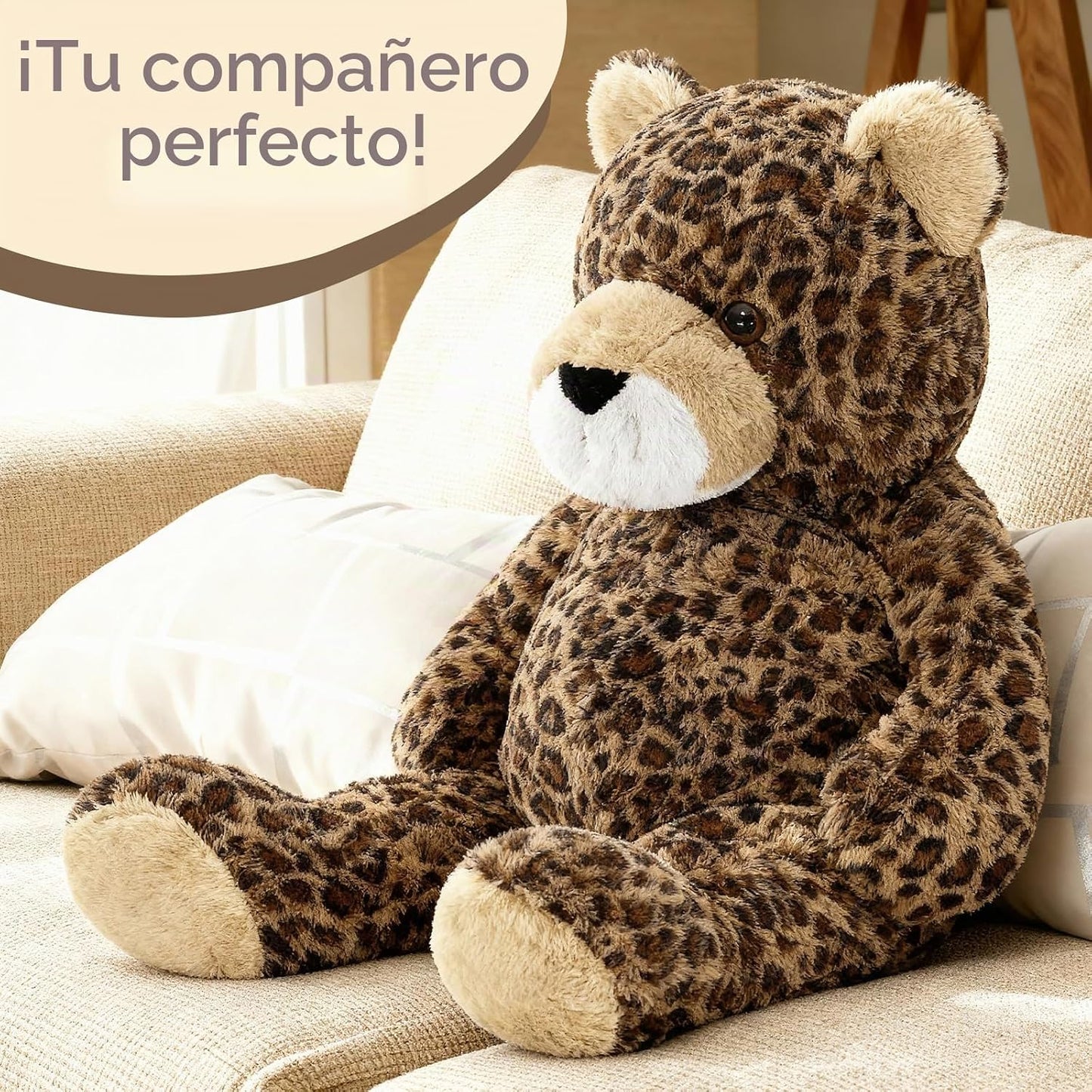 MaoGoLan Juguete de peluche de guepardo gigante de 51 pulgadas, alm...