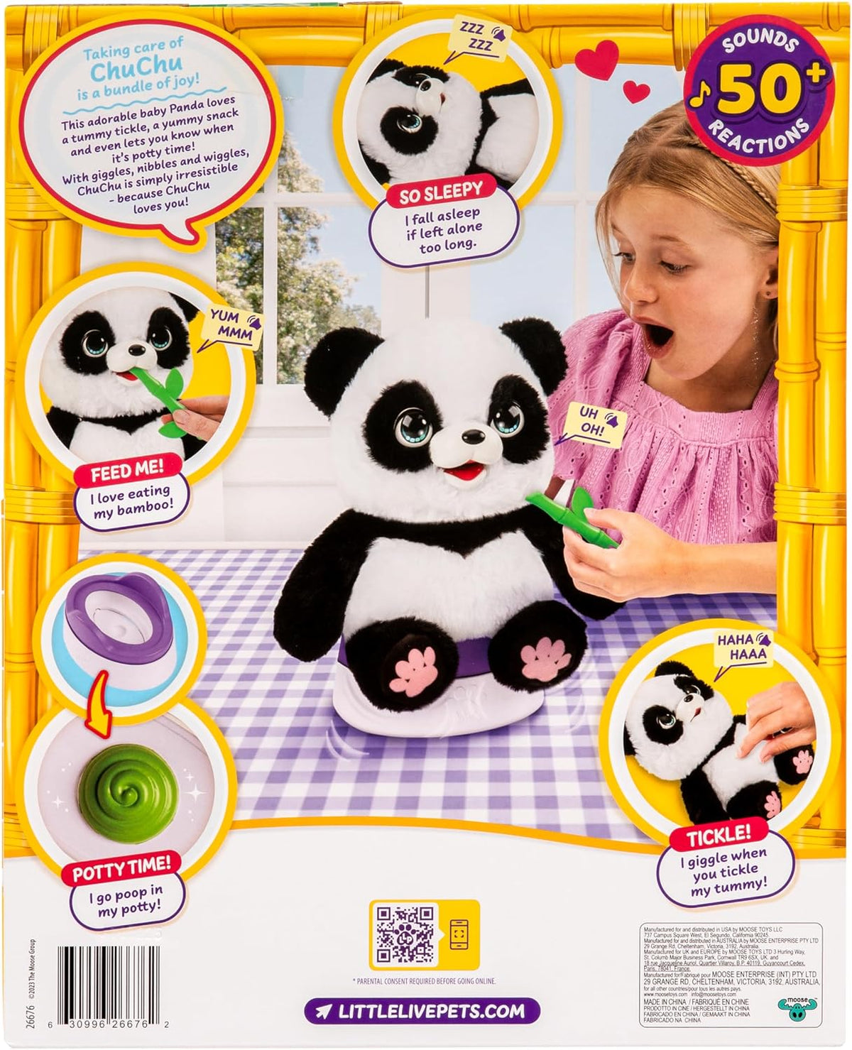 Little Live Pets My Baby Panda - Orinal y bambú incluidos en el set...
