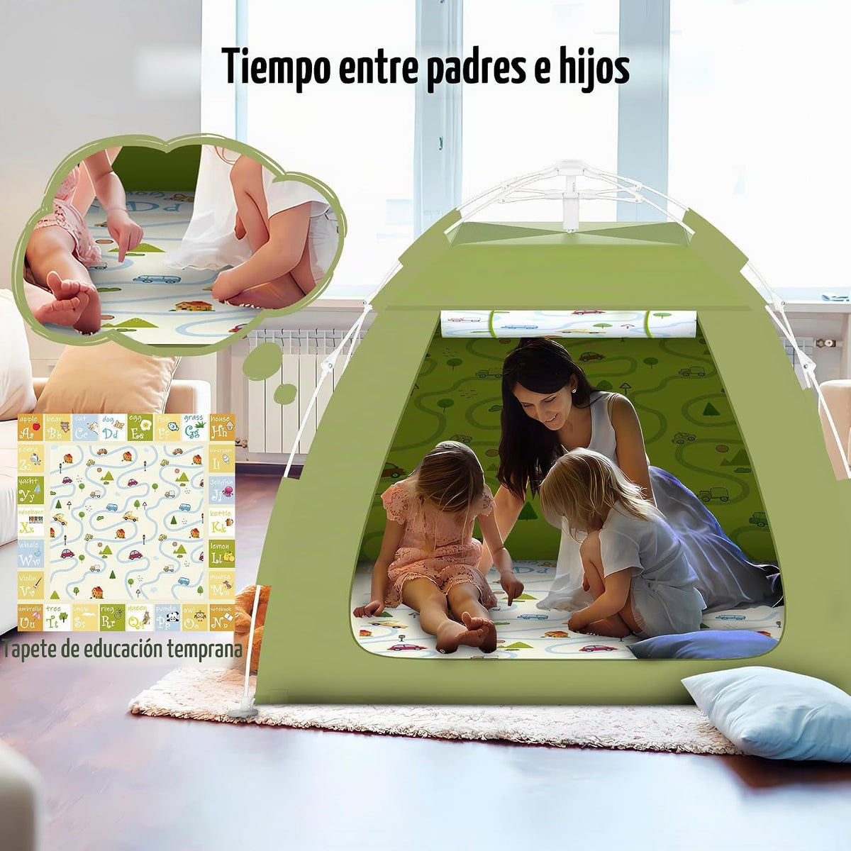 Casa de juegos multiusos al aire libre para niños pequeños, tienda...