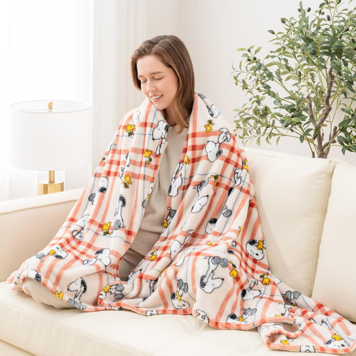 Berkshire Blanket Peanuts VelvetLoft Manta de Felpa con Personaje T...