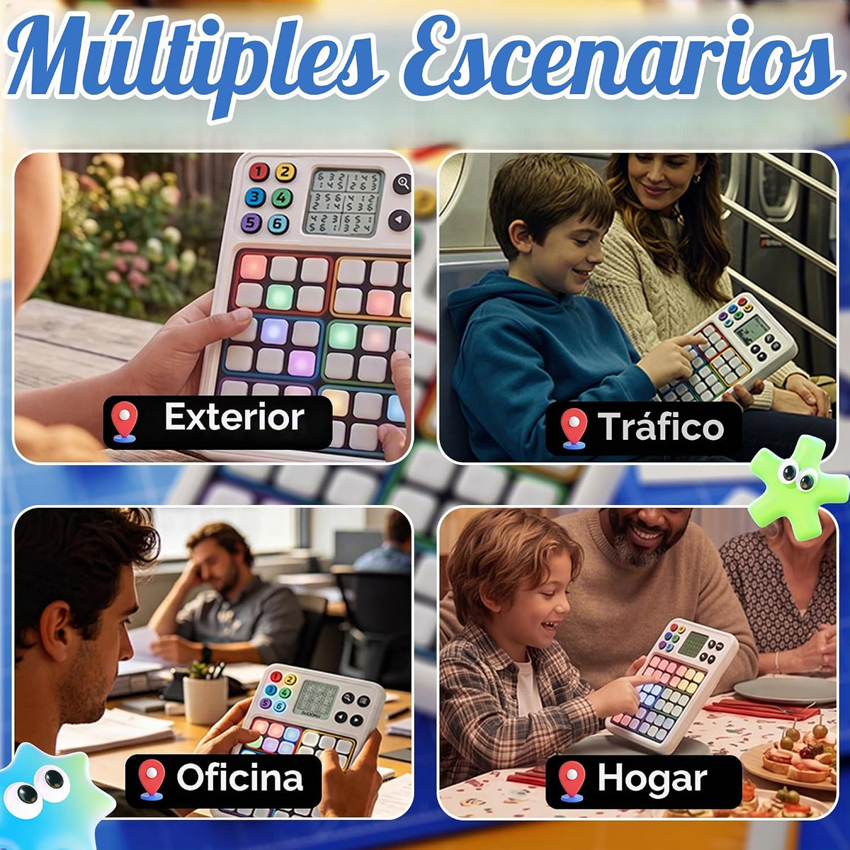 SMILESSKIDDO Rompecabezas de Sudoku de color inteligente, juego de...