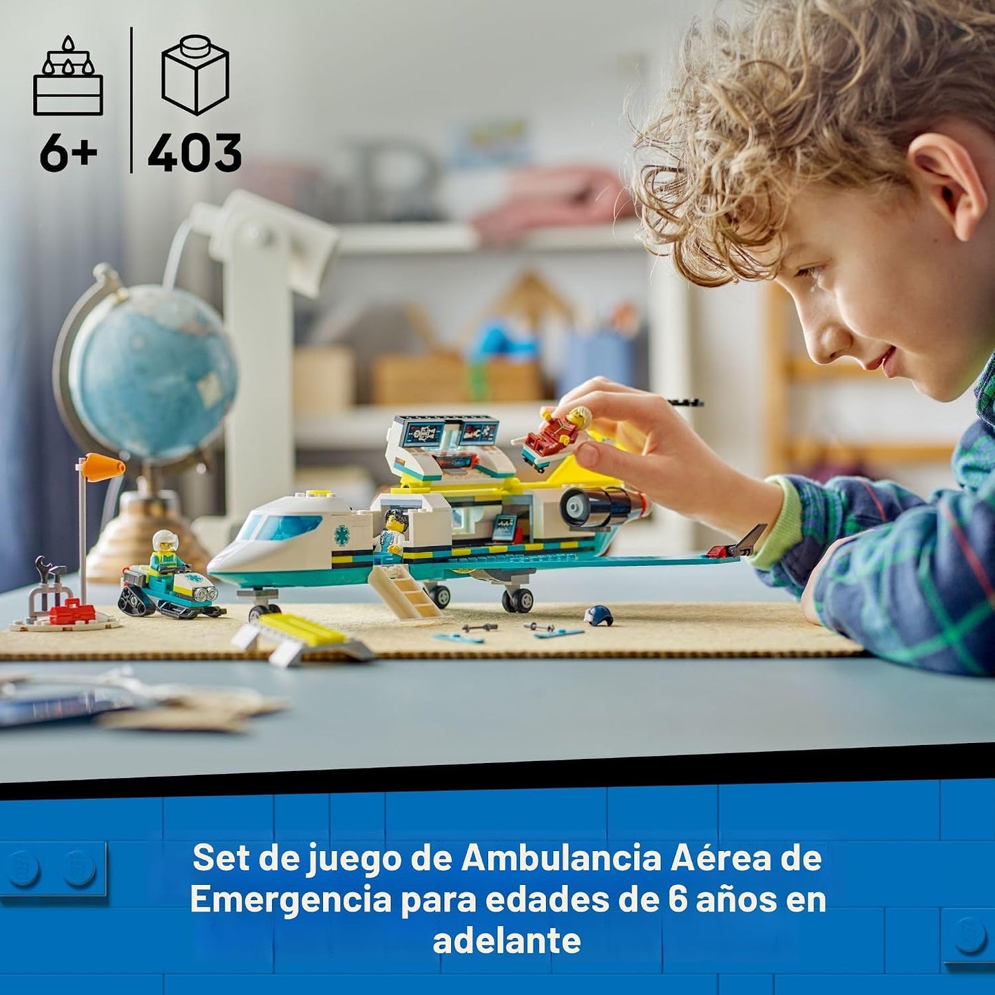 LEGO City Juguete de construcción de avión de ambulancia aérea de e...