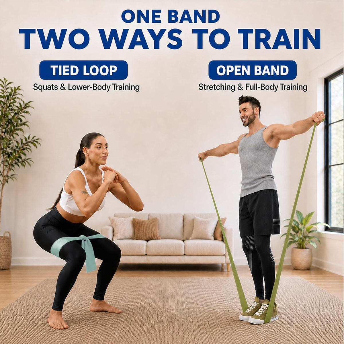 Bandas de resistencia para entrenamiento, terapia física, ejercicio...