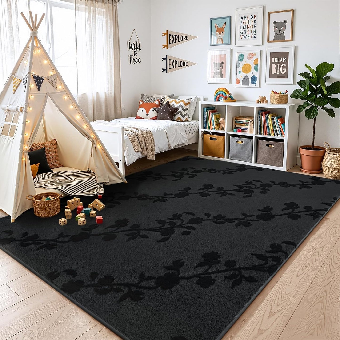 Fosirug Alfombras de área de 5 x 7 para dormitorio, sala de estar,...
