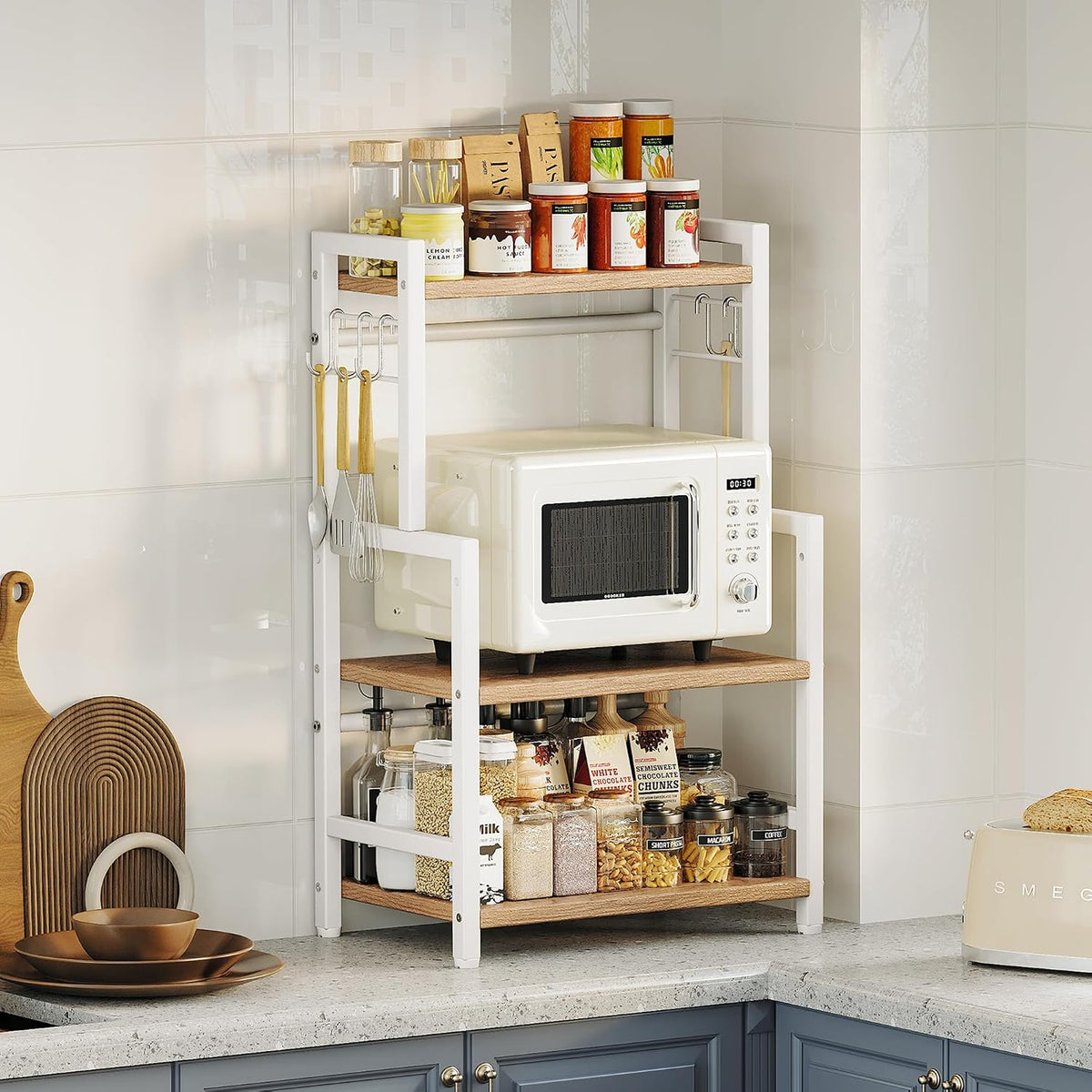 Organizador de encimera de cocina, organizador de estante de especi...