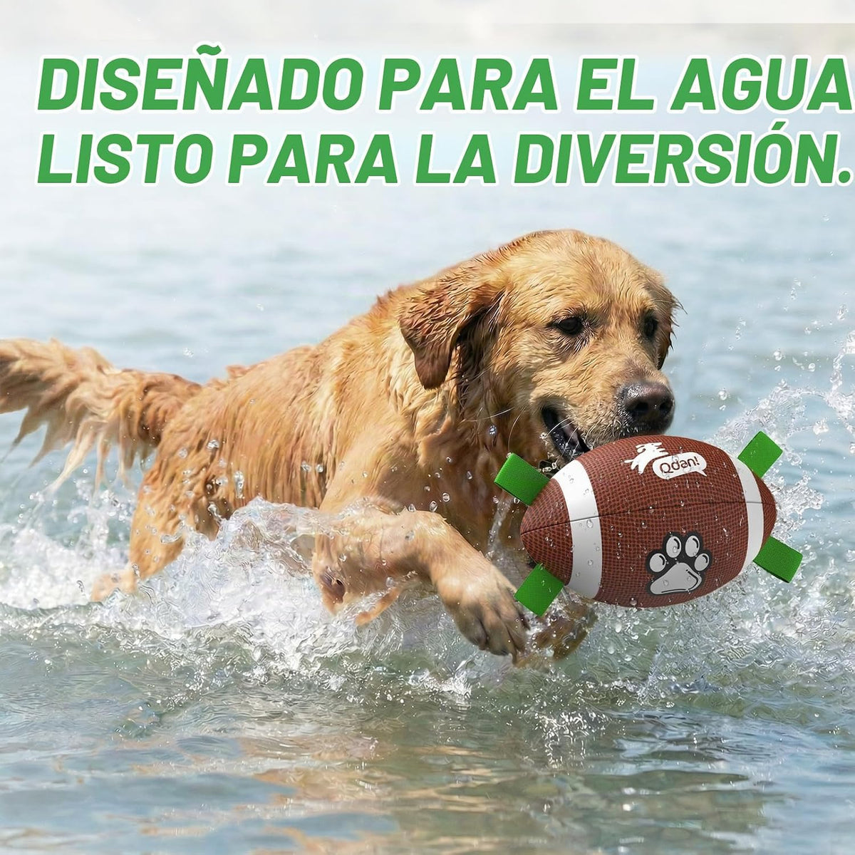 QDAN Juguetes de Fútbol Americano para Perros, Juguetes Interactivo...