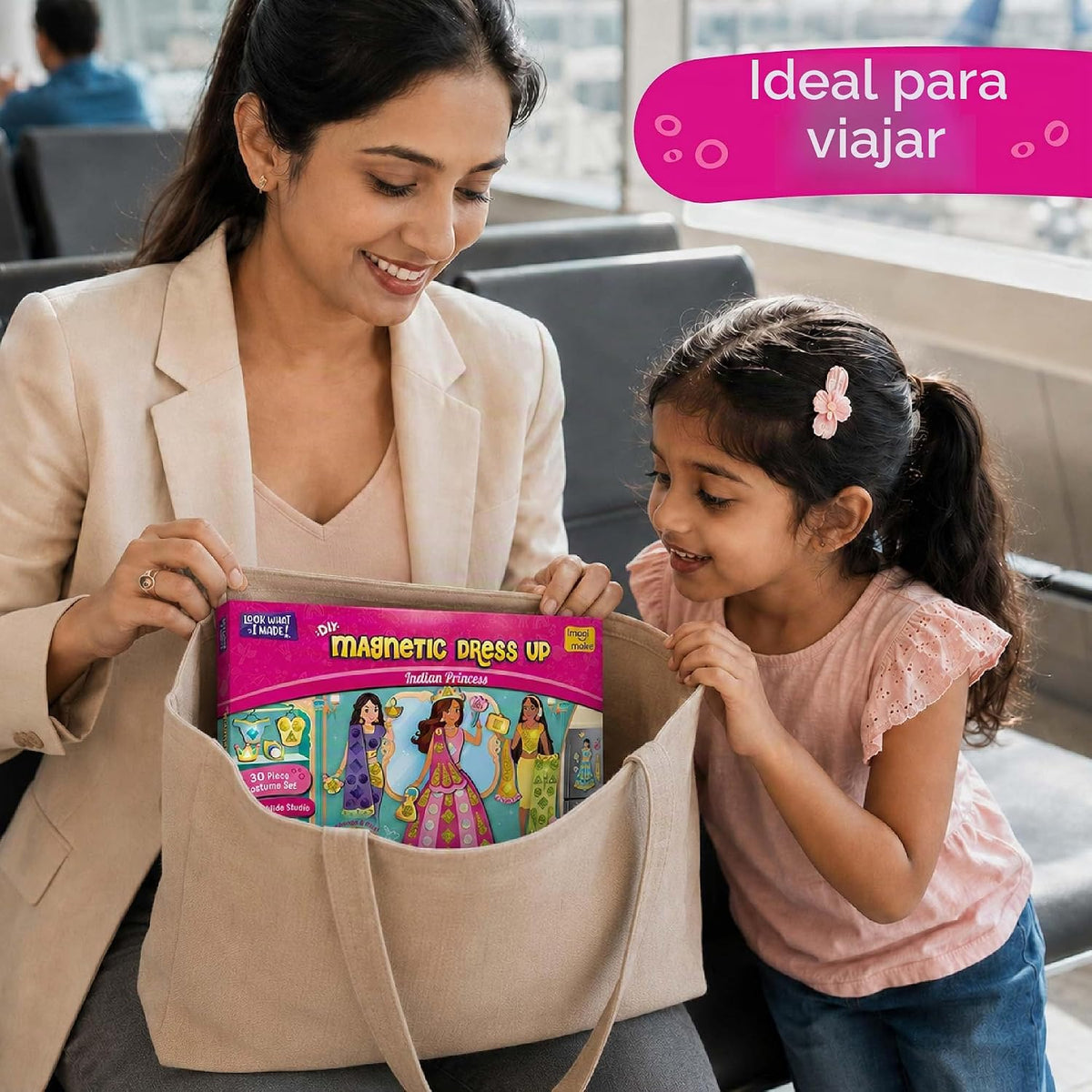 Imagimake DIY magnético de vestir - princesa india, 30 vestidos mag...