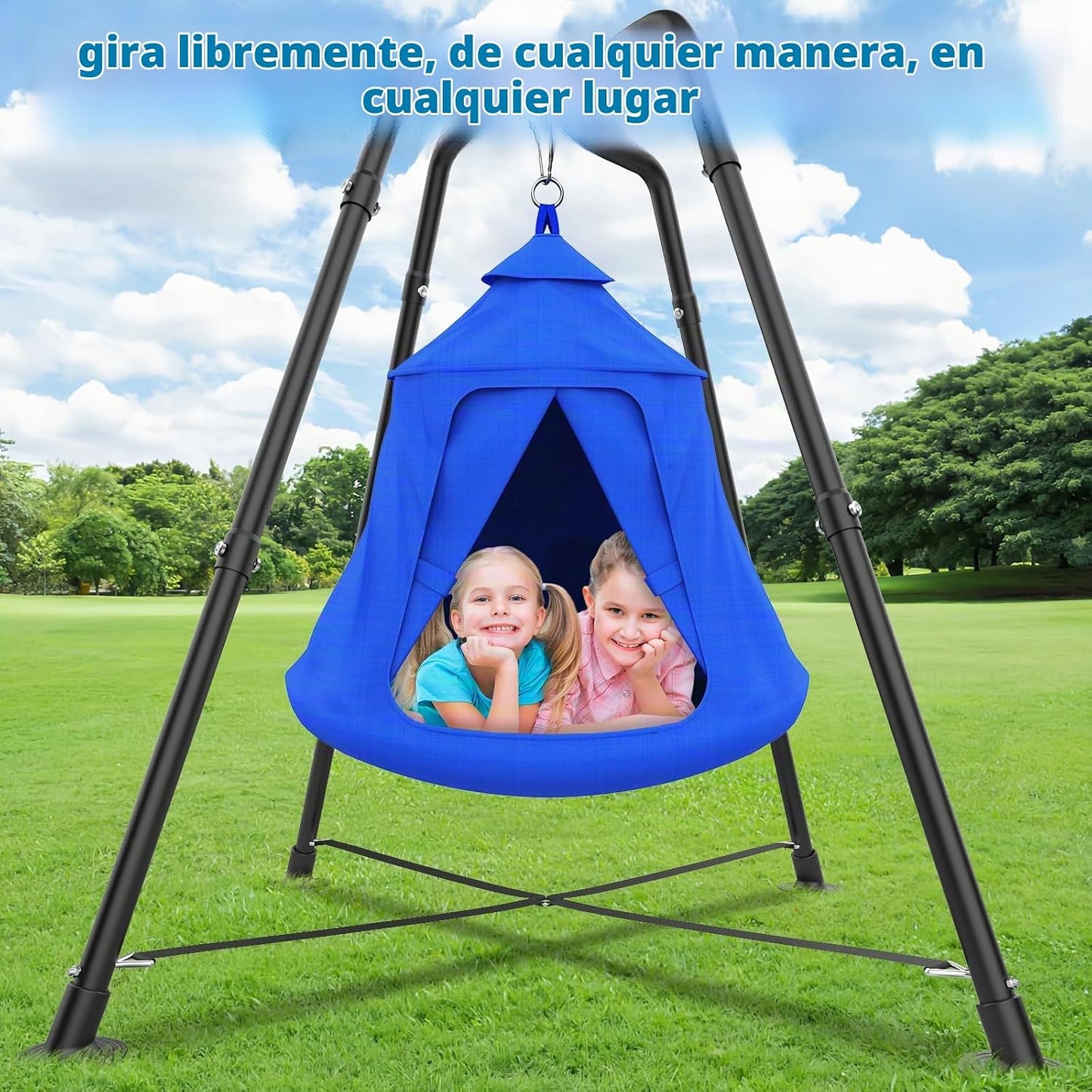 Juego de columpios con columpio para tienda, marco de columpio en f...