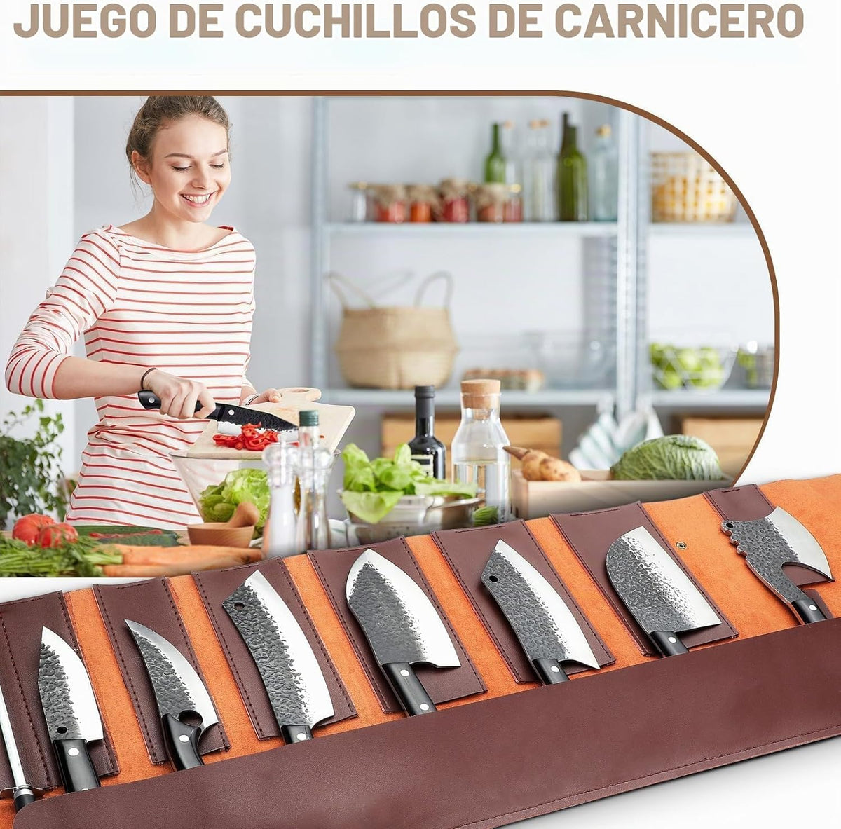 Golden Bird Juego de cuchillos de carnicero \u2013 Juego de 13 cuch...