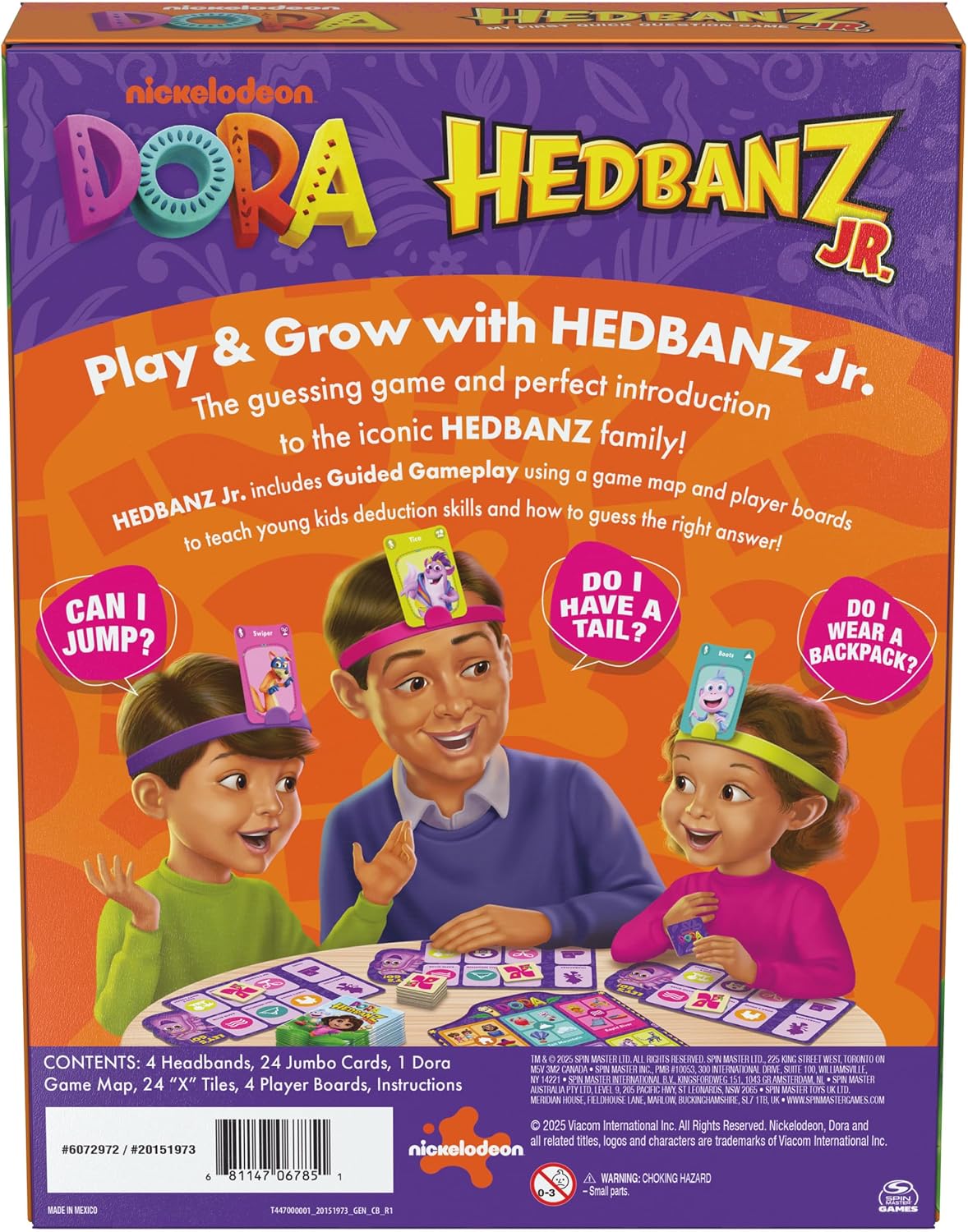 Spin Master Games Dora the Explorer Hedbanz Jr. Juego de mesa para...