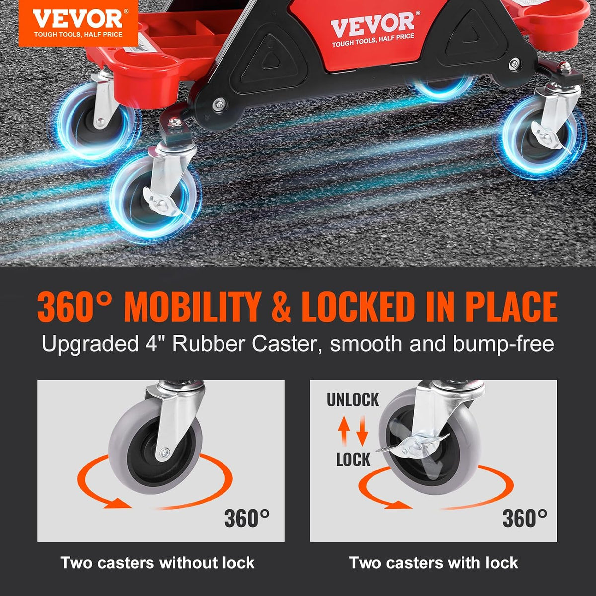 VEVOR Taburete mecánico de 300 libras de capacidad, regalo para hom...