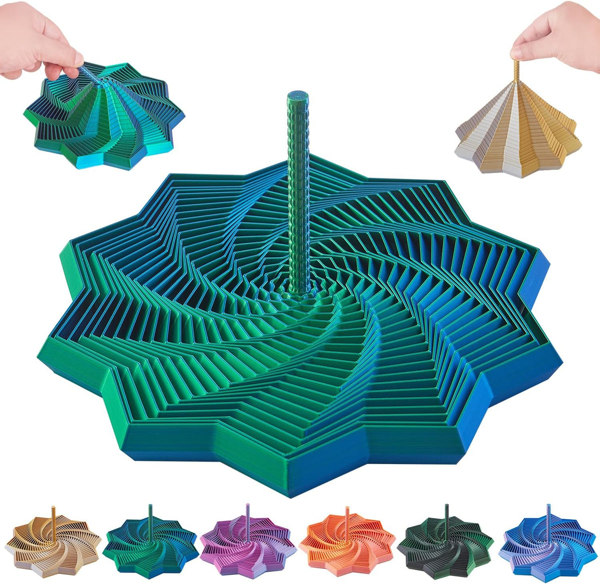 Estrella sensorial antiestrés expandida 3D con asa, alivio del estr...