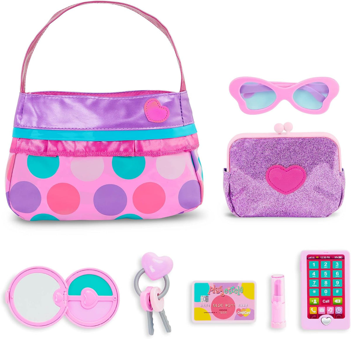 Juego de carteras de juguete para niños. | Incluye bolso, monedero,...