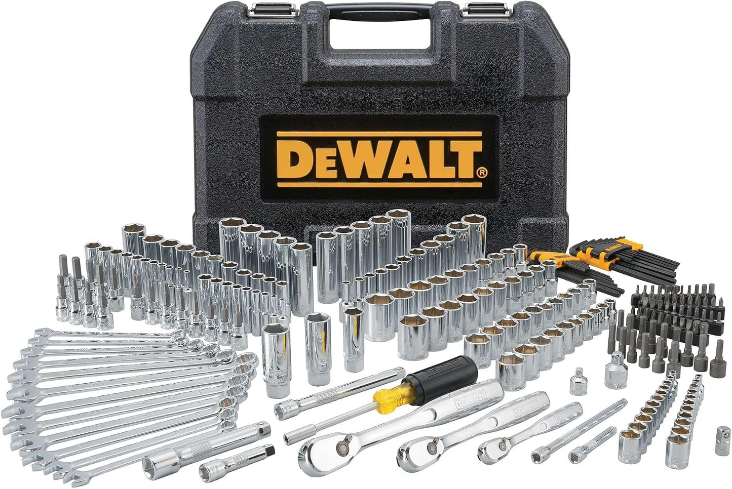 DEWALT Juego de herramientas mecánicas, 247 piezas, 1\/4 pulgadas,...