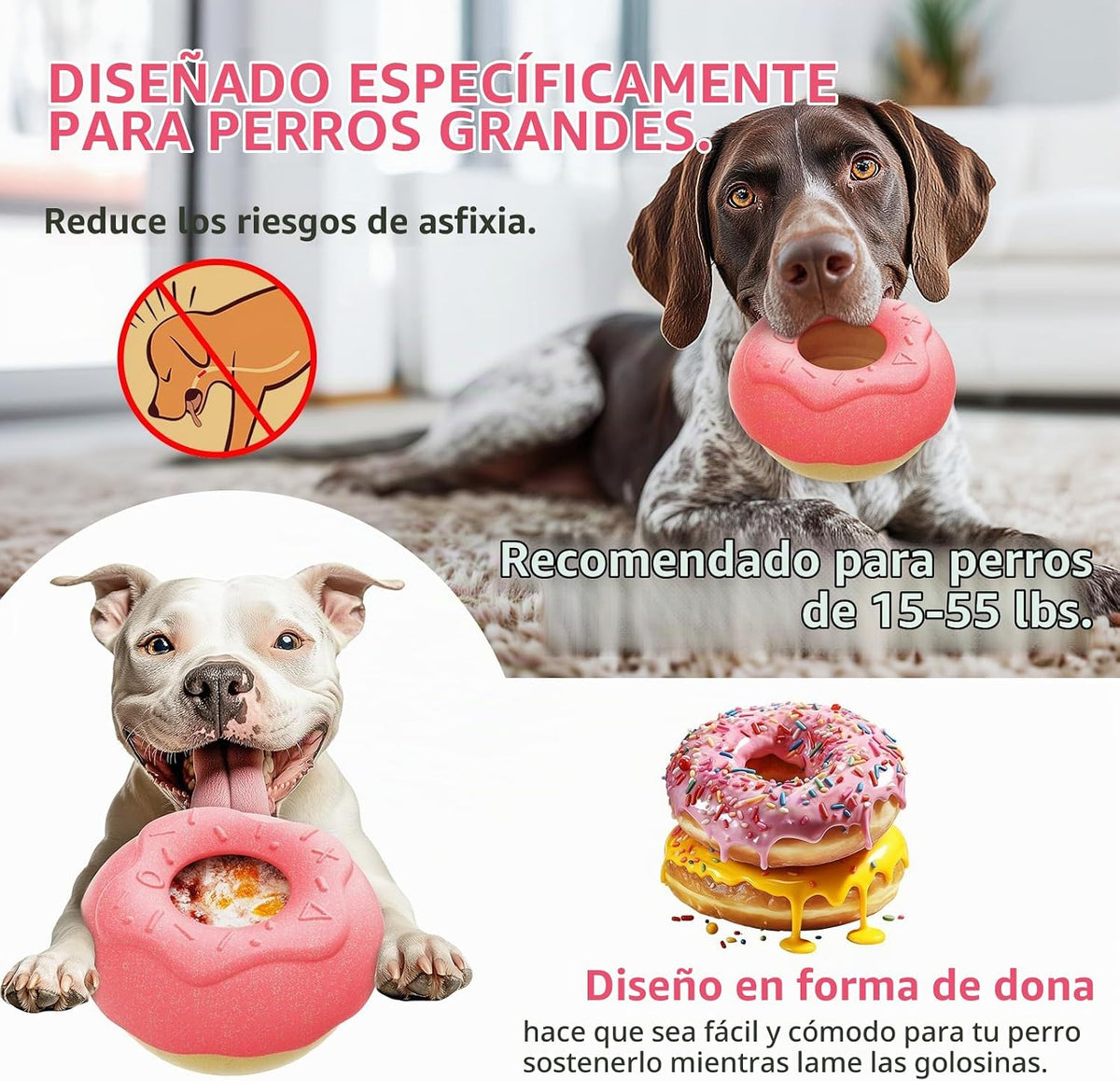 Monotre Juguete masticable para perros para masticadores agresivos,...