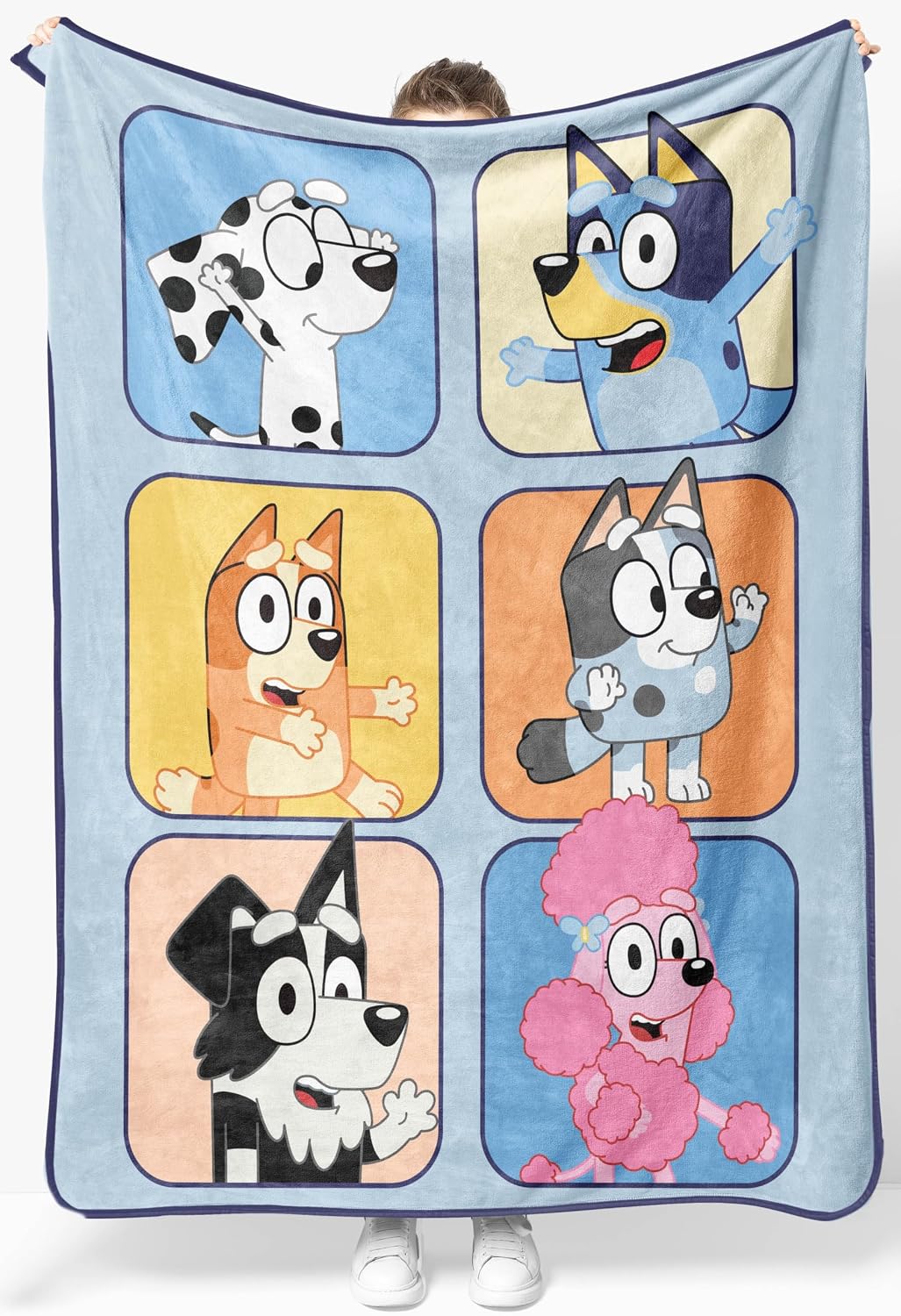 Sunny Side Up Bluey &amp; Friends - Manta de felpa para niños, mide...