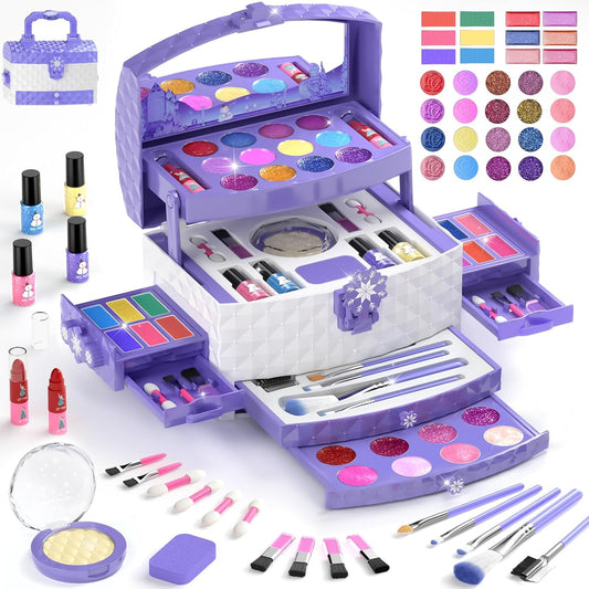 Kit de maquillaje de 57 piezas para niñas, juego de maquillaje cosm...