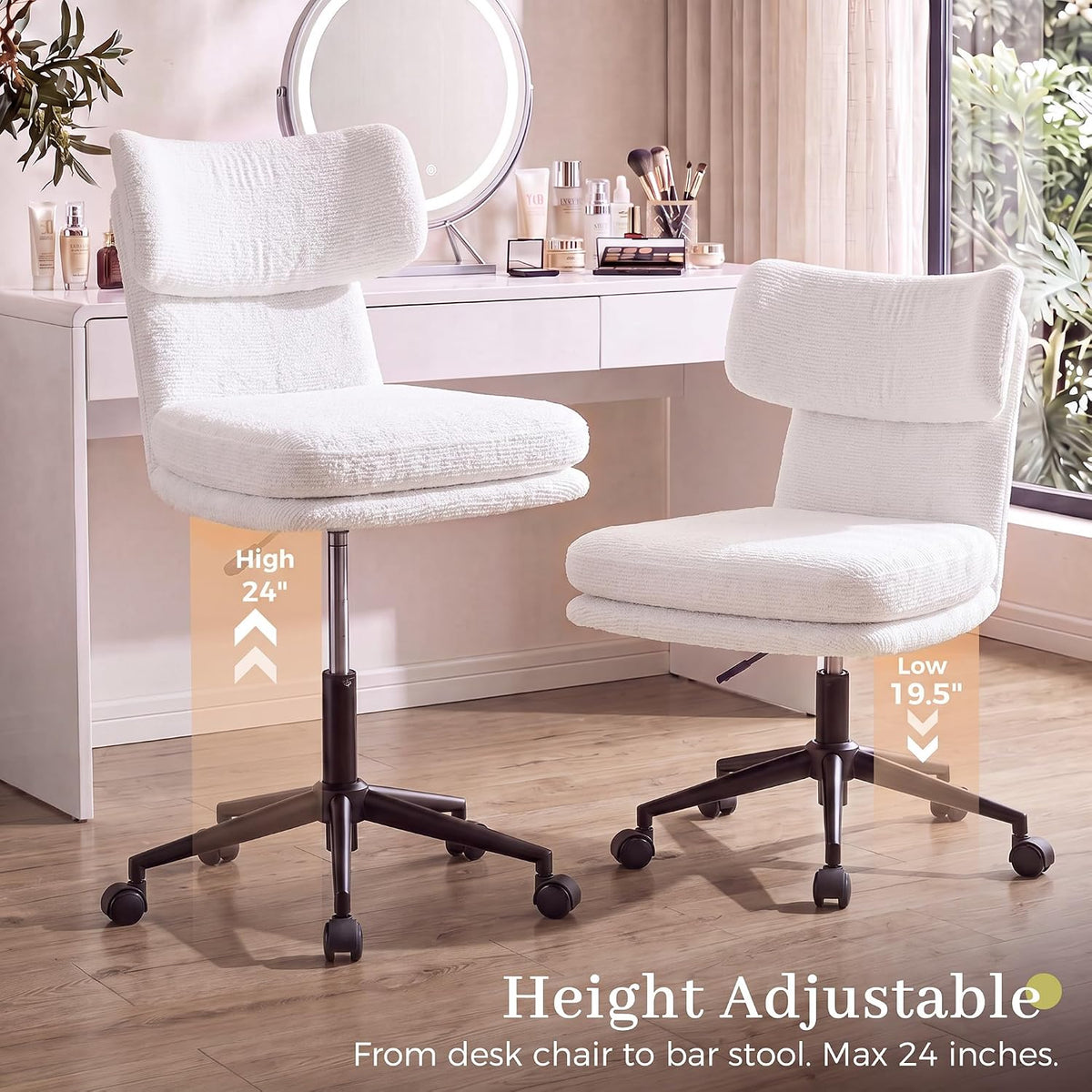 GTPOFFICE Silla de tocador, cómoda silla de oficina, silla de salón...