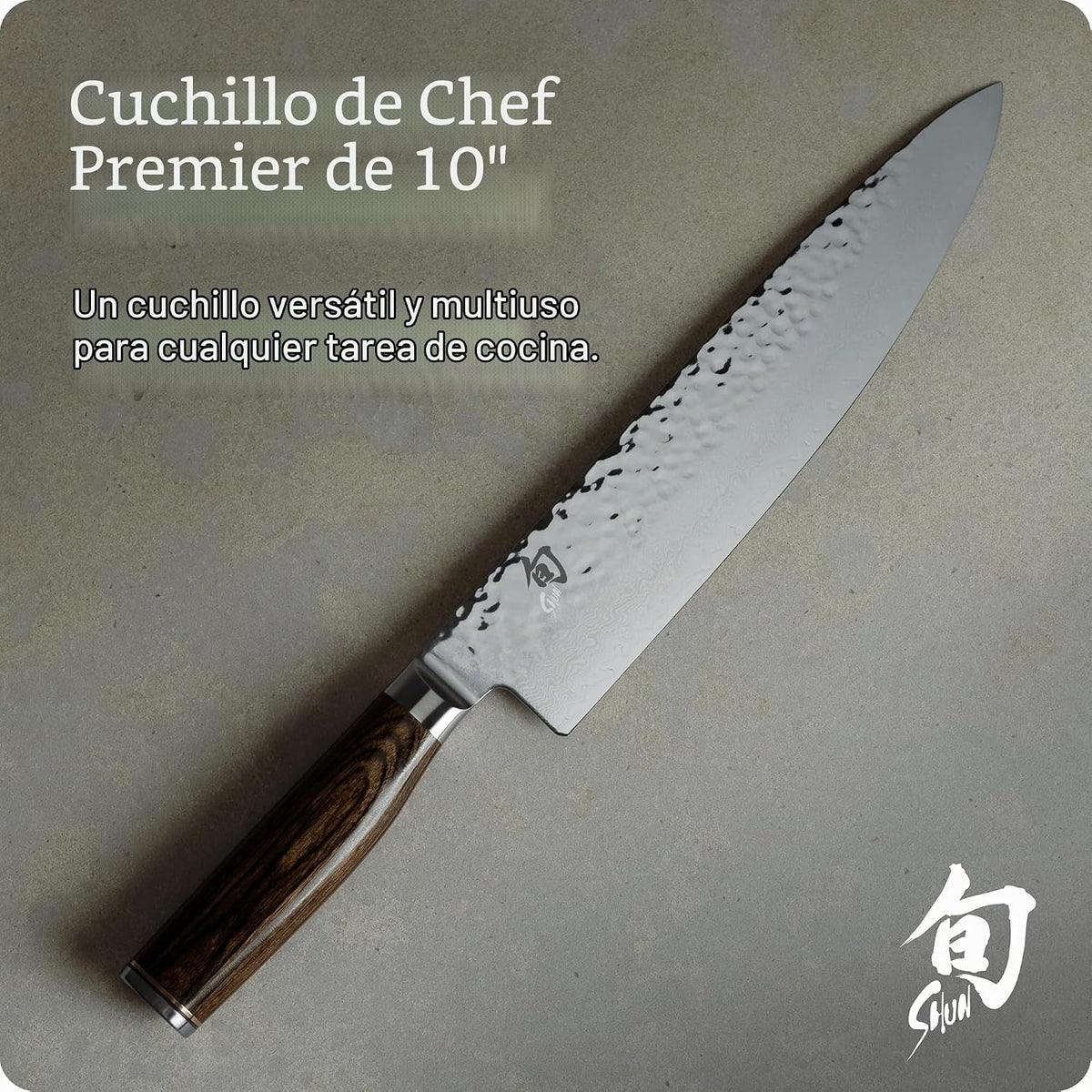 Shun Cutlery Premier - Cuchillo de chef de 10 pulgadas de largo, cu...