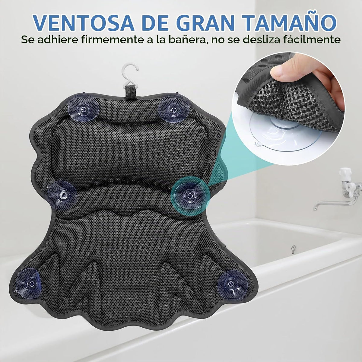 Almohada de baño SetSail, almohadas relajantes para bañera para apo...