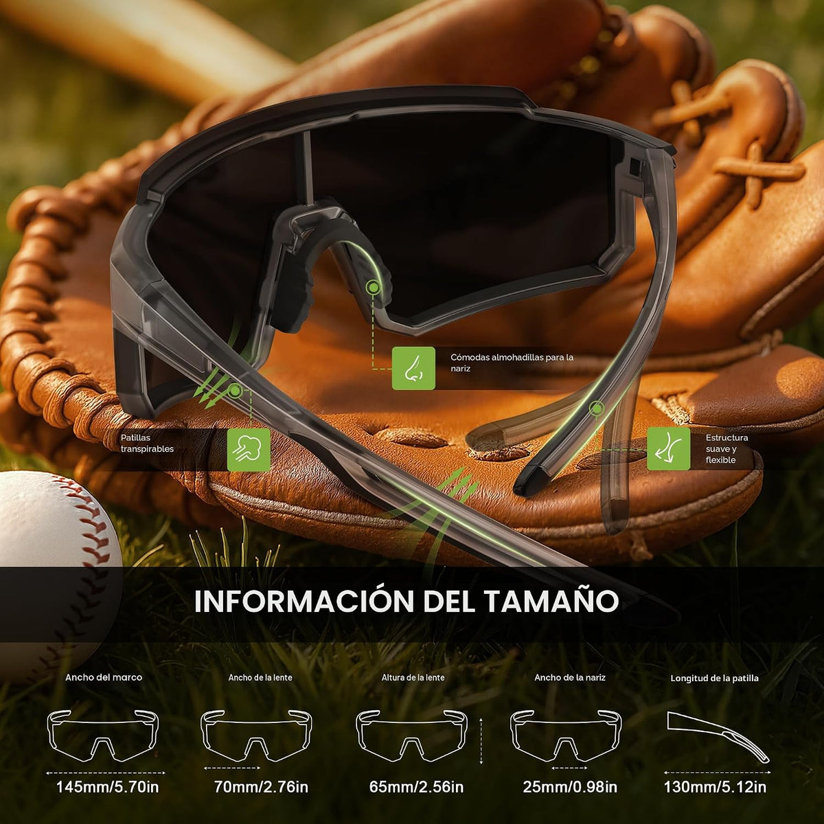 Foliful Paquete de 3 lentes de sol polarizados para hombres y mujer...