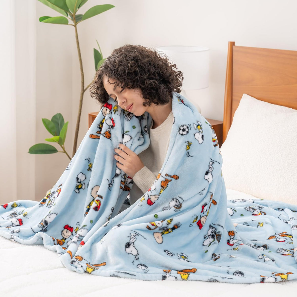 Berkshire Blanket Peanuts® VelvetLoft® Manta de Tiro de Felpa con P...