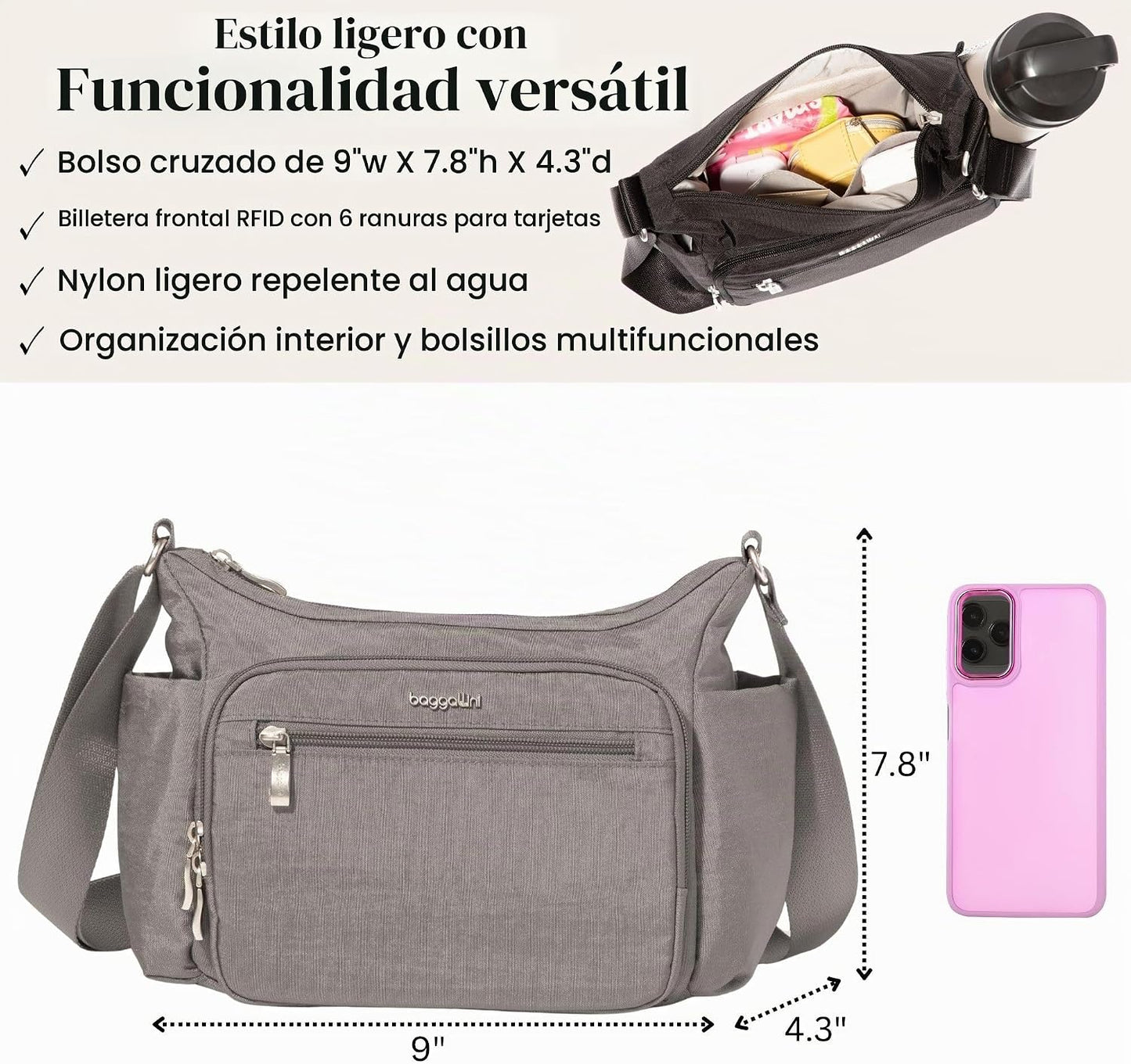 Baggallini Crosstown Hobo Crossbody
