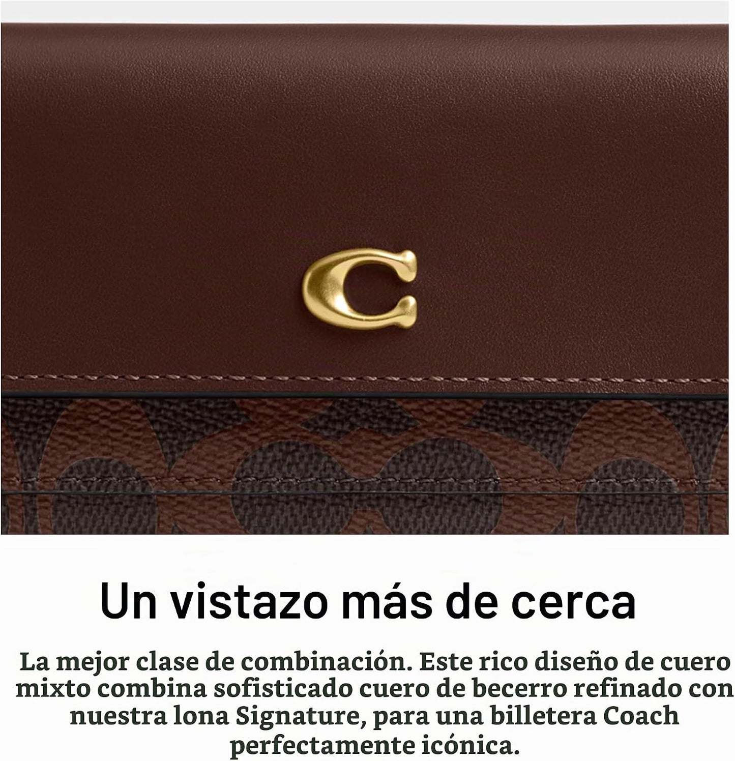 Cartera con solapa larga Mila de lona revestida