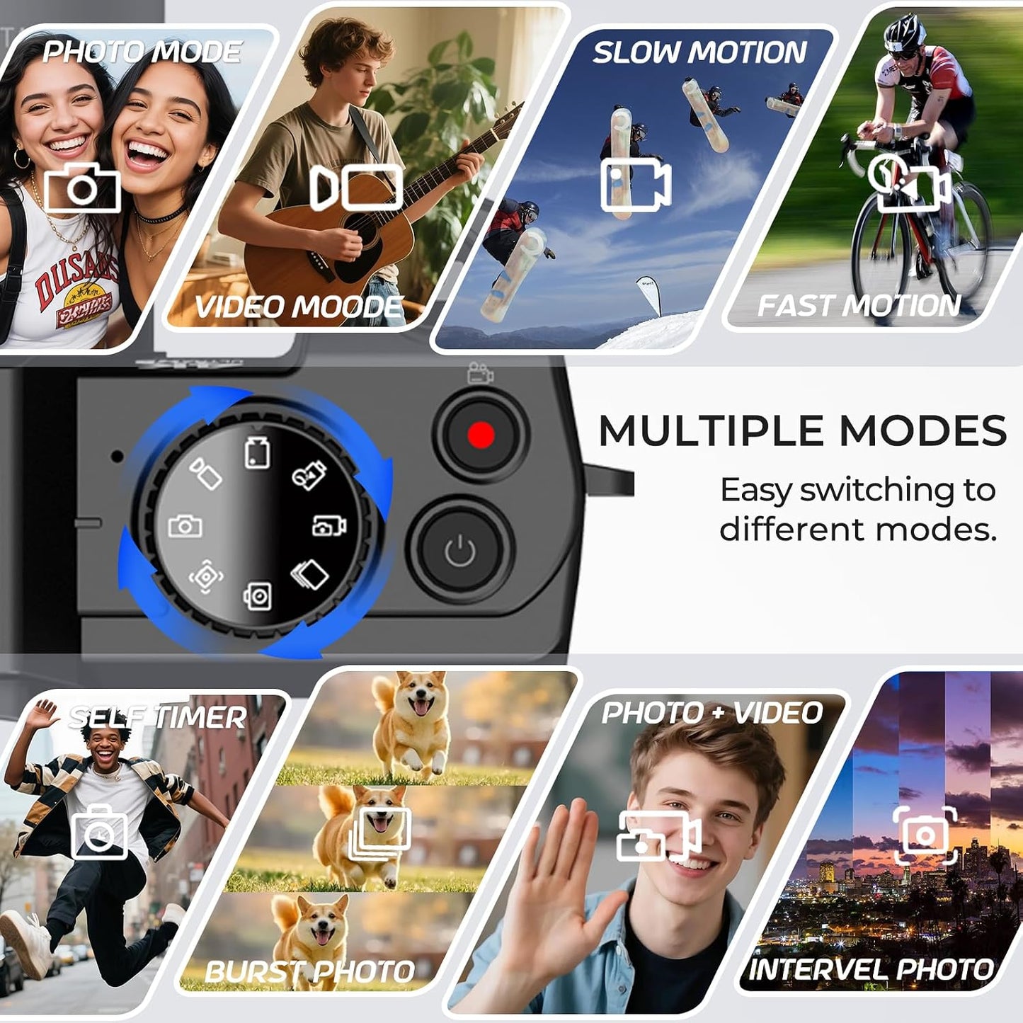 Cámara digital 4K para fotografía con WiFi, cámara de videoblogs co...