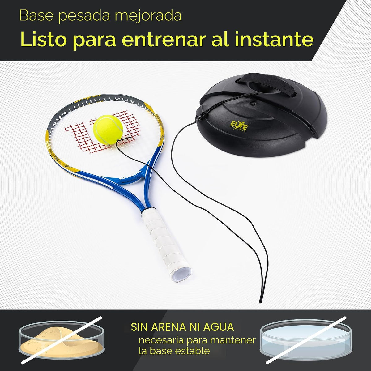 Elite Trainer Juego de pelotas de rebote de tenis | Base de potenci...