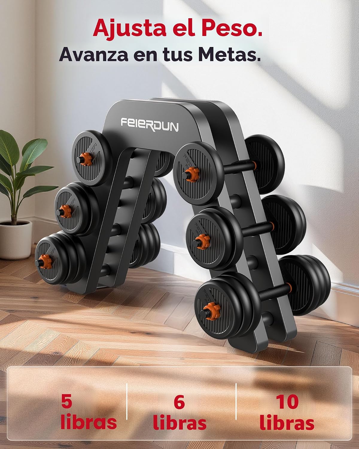 FEIERDUN Mancuernas ajustables, juego de pesas libres de 20\/30\/40...
