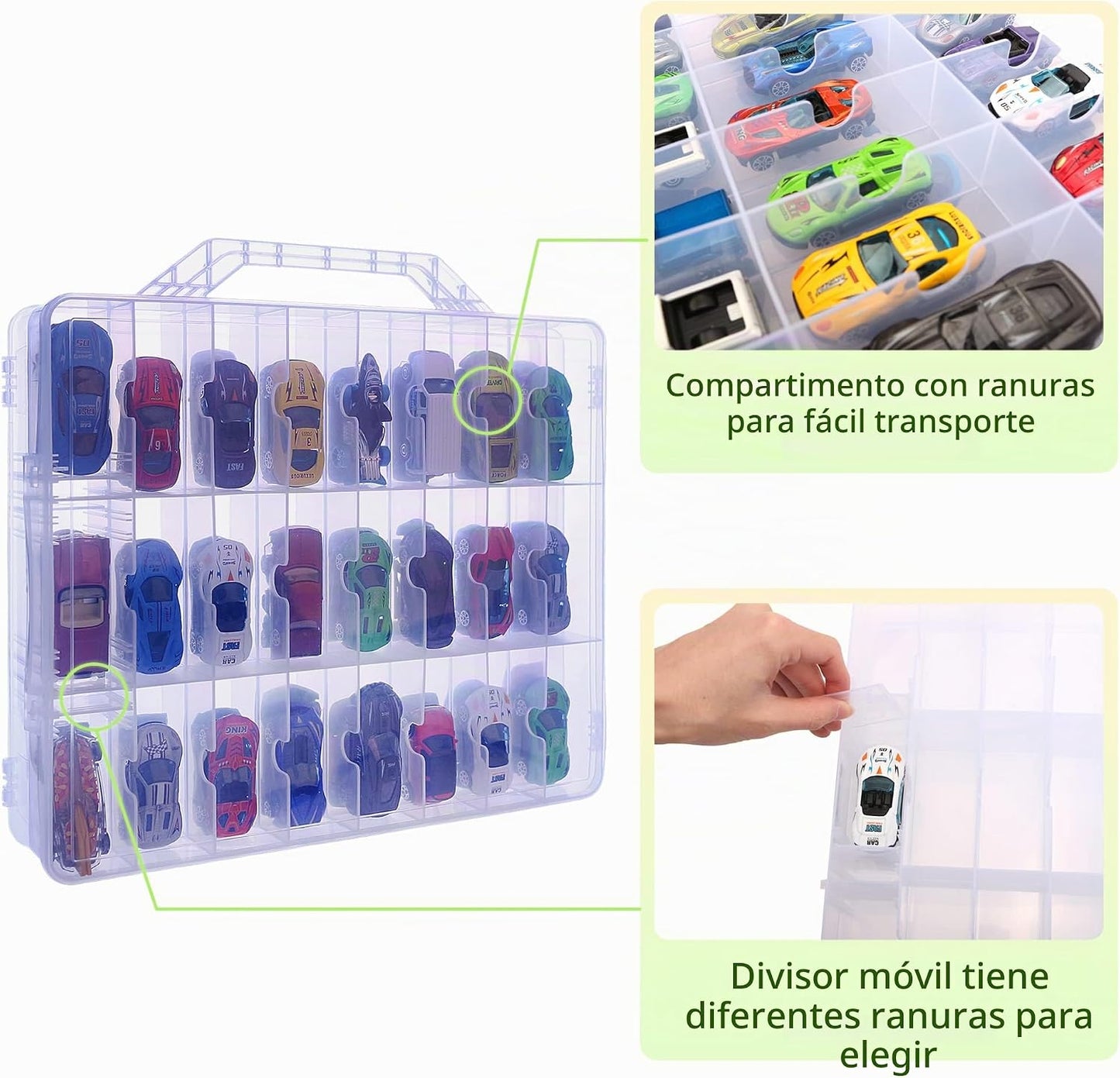 KISLANE - Estuche de almacenamiento de doble cara para juguetes de...
