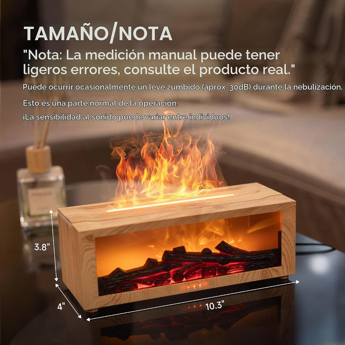 TMEHM Humidificador difusor de aire de llama para chimenea, difusor...