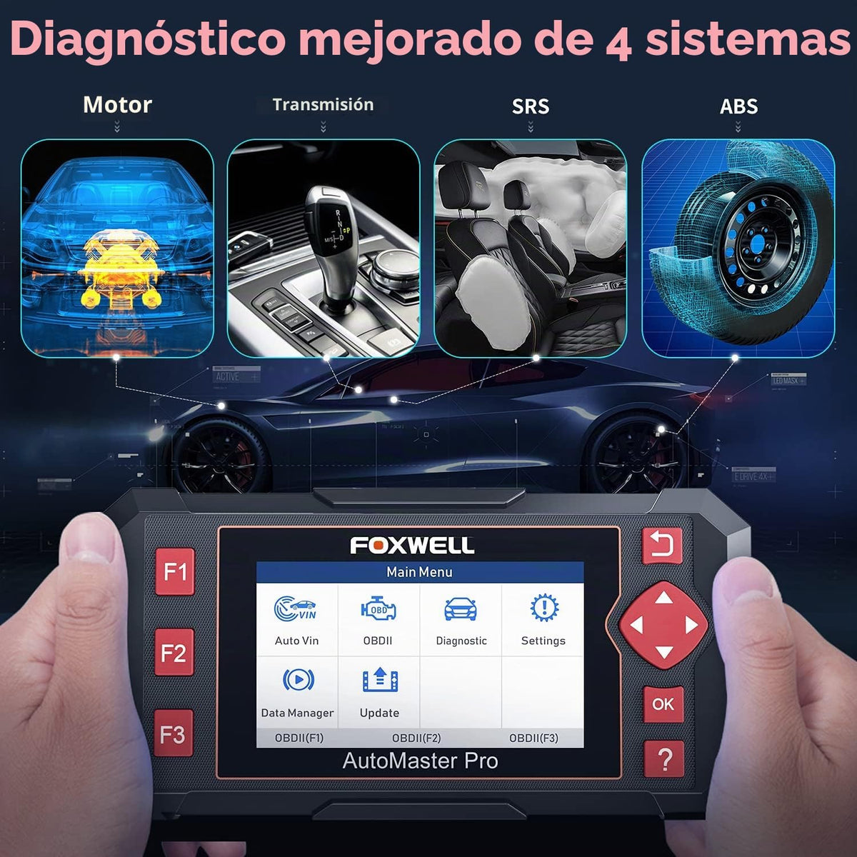 FOXWELL Transmisión del ABS SRS del escáner de la élite OBD2 del es...